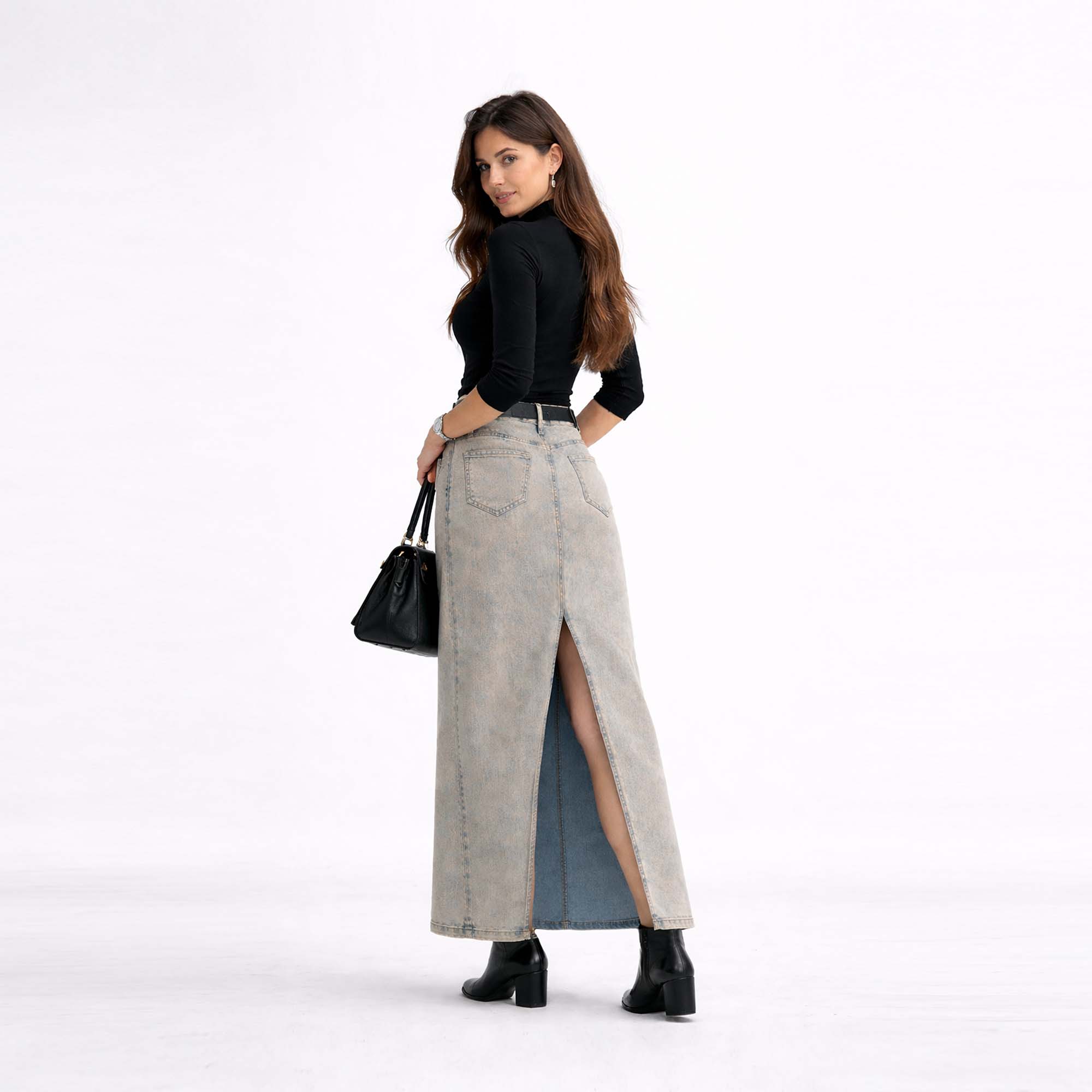 MAXIFALDA PARA MUJER COTTONS JEANS NEYDA - 5