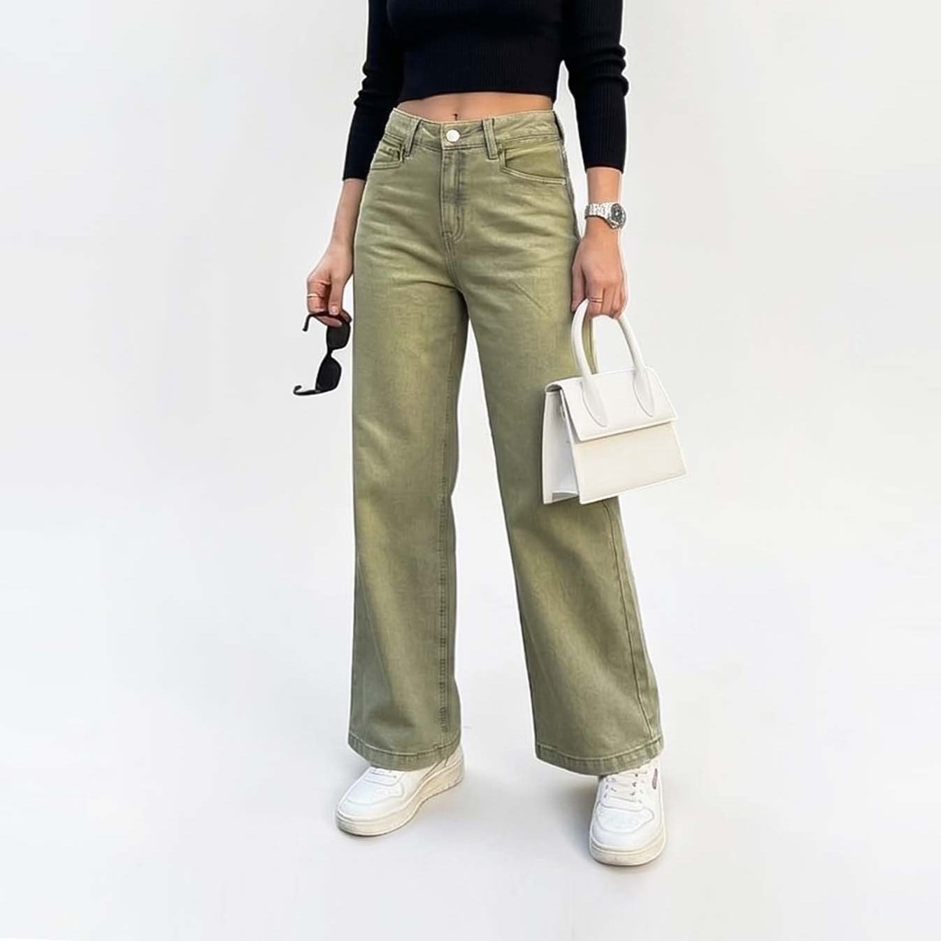 JEAN WIDE LEG PARA MUJER COTTONS JEANS DUNA - 1