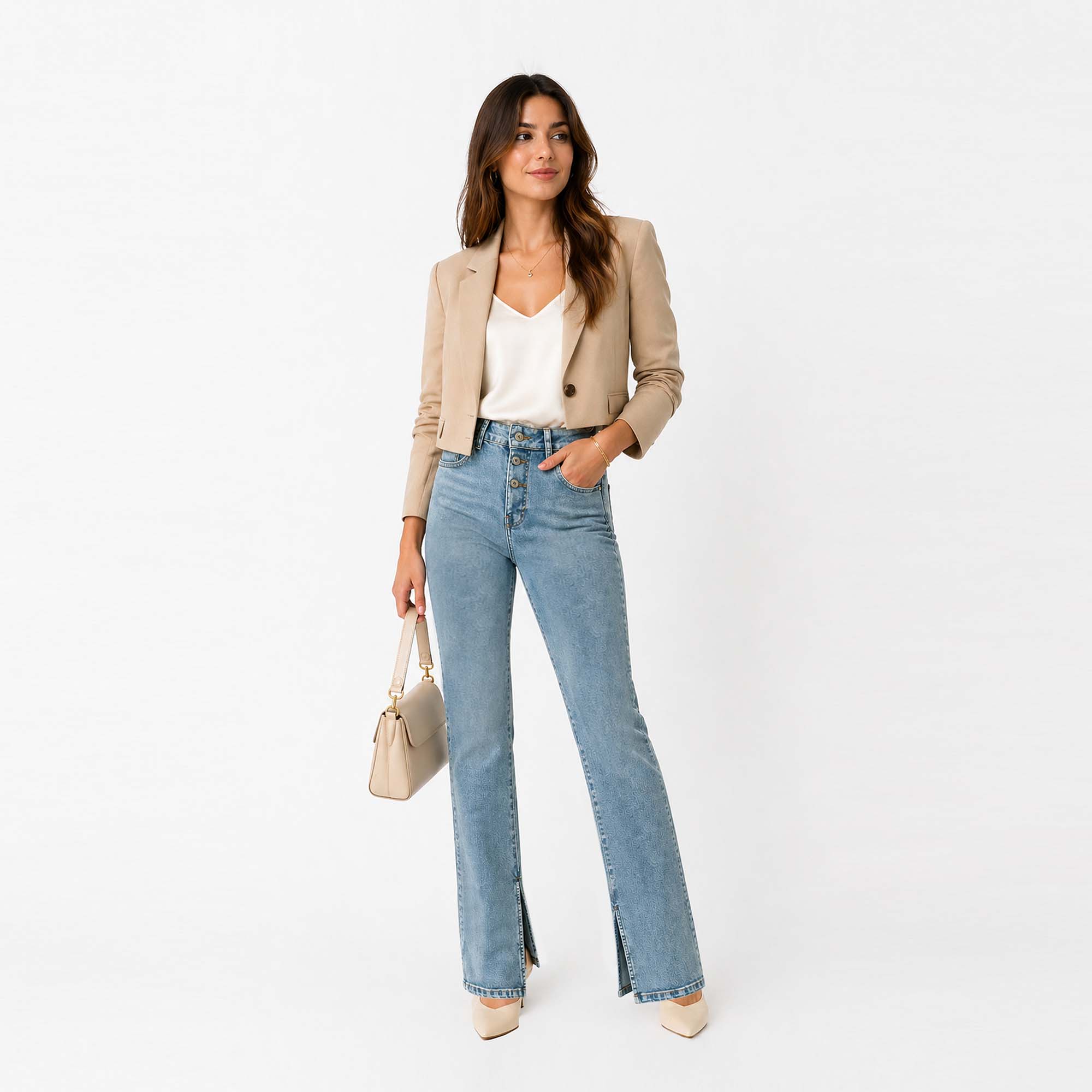 JEAN STRAIGHT PARA MUJER COTTONS JEANS KATHE TALL - 1