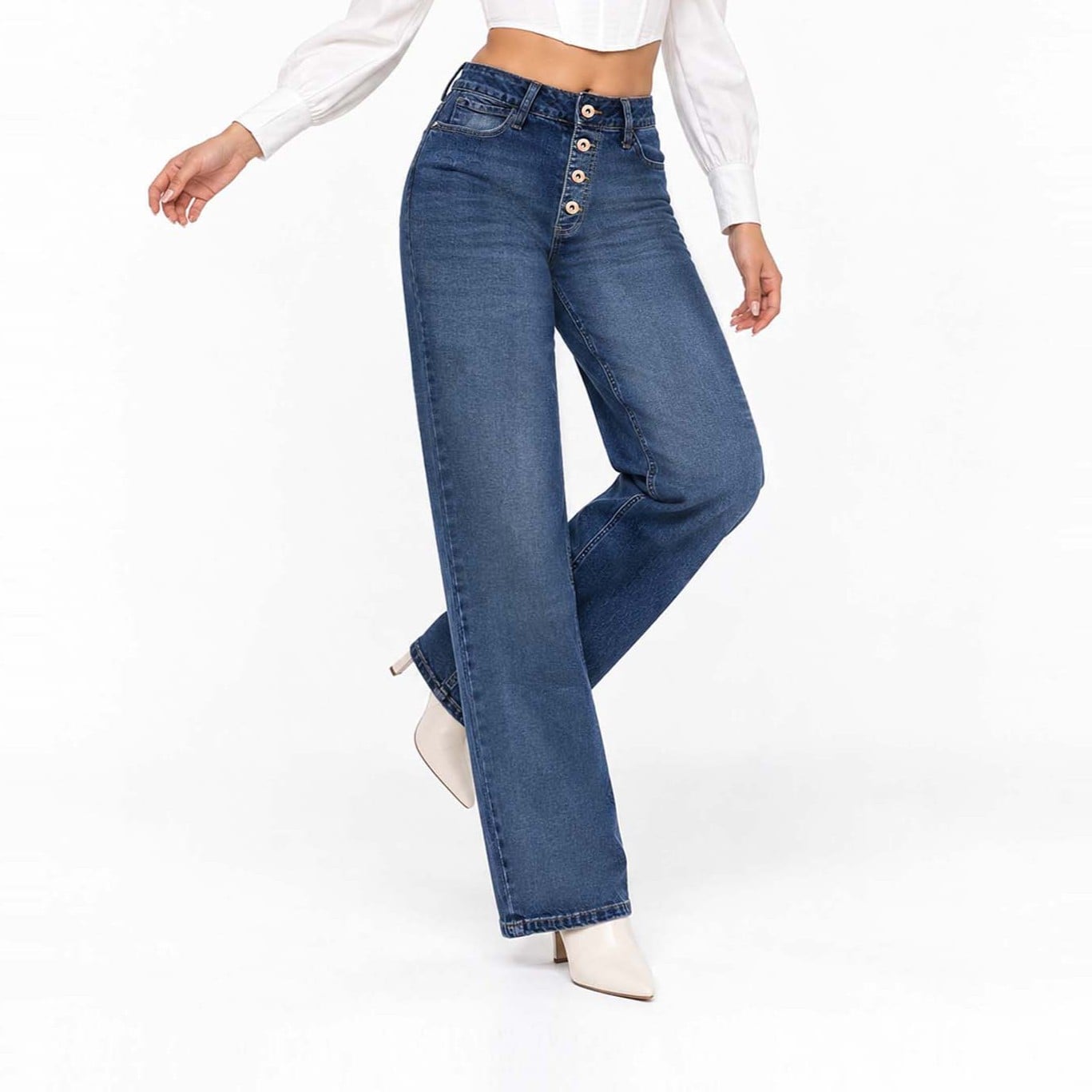 JEAN STRAIGHT PARA MUJER COTTONS JEANS KATHE TALL - 2