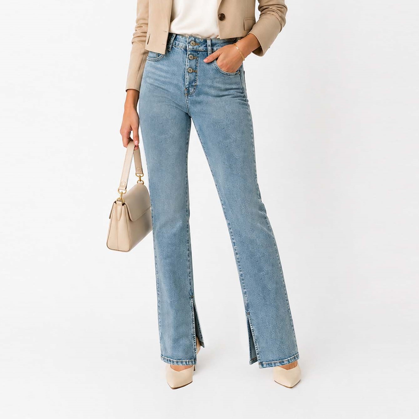 JEAN STRAIGHT PARA MUJER COTTONS JEANS KATHE TALL - 3