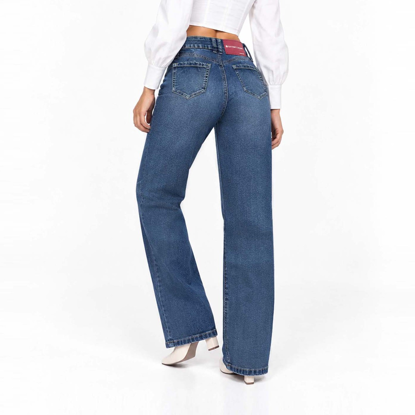 JEAN STRAIGHT PARA MUJER COTTONS JEANS KATHE TALL - 4