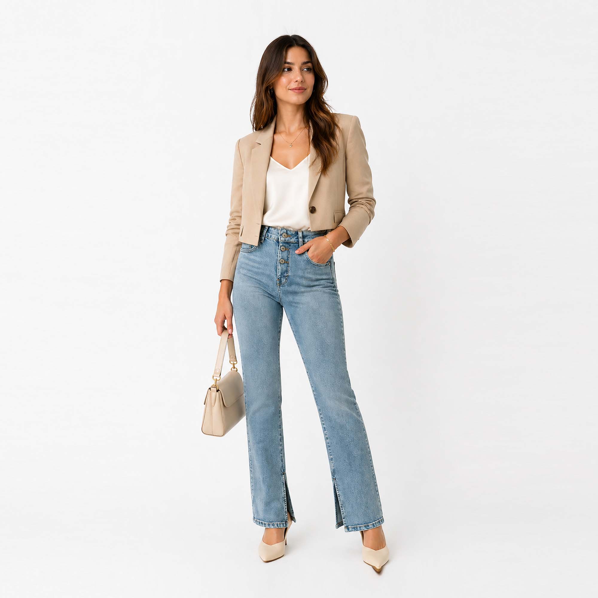 JEAN STRAIGHT PARA MUJER COTTONS JEANS KATHE PETITE - 1