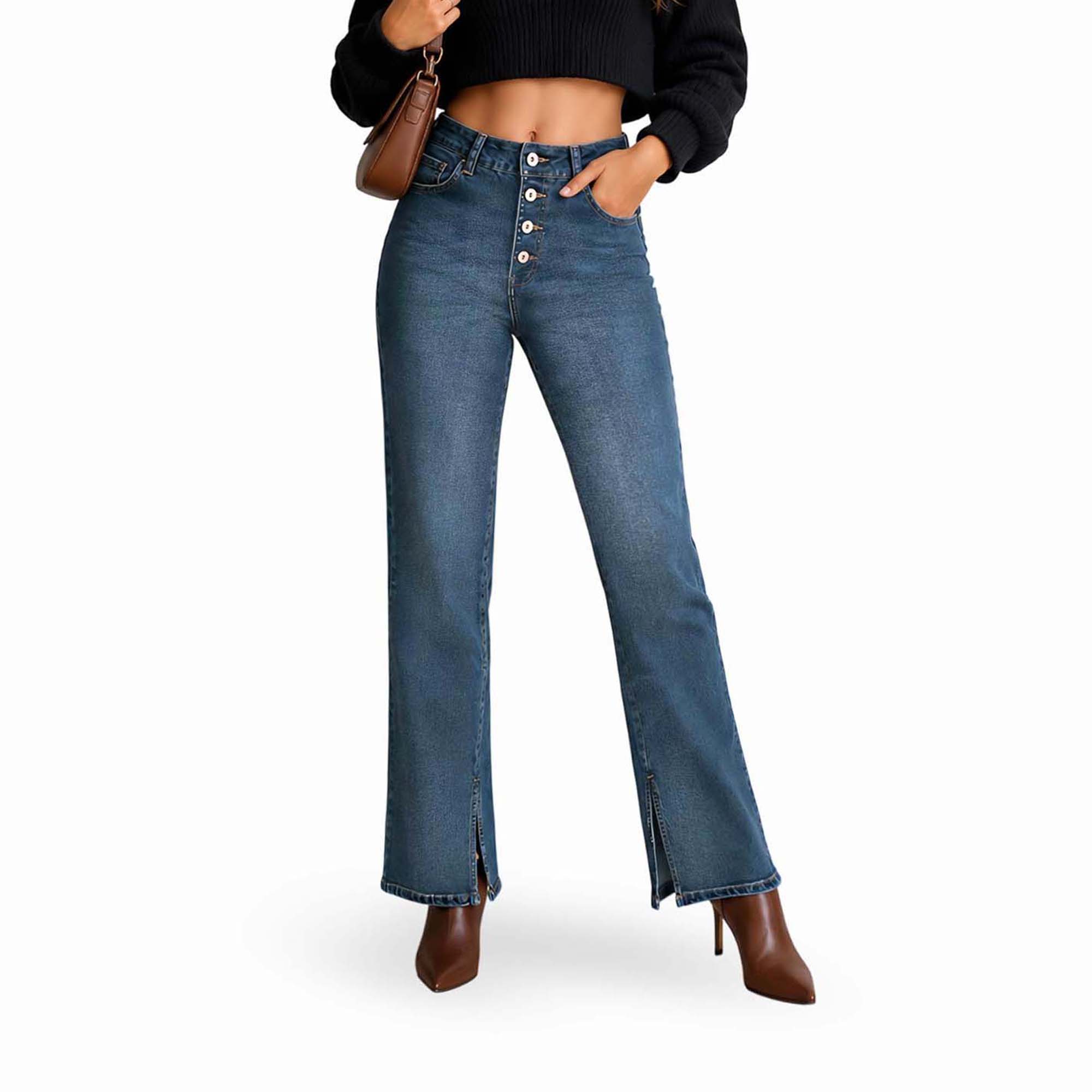 JEAN STRAIGHT PARA MUJER COTTONS JEANS KATHE PETITE - 1