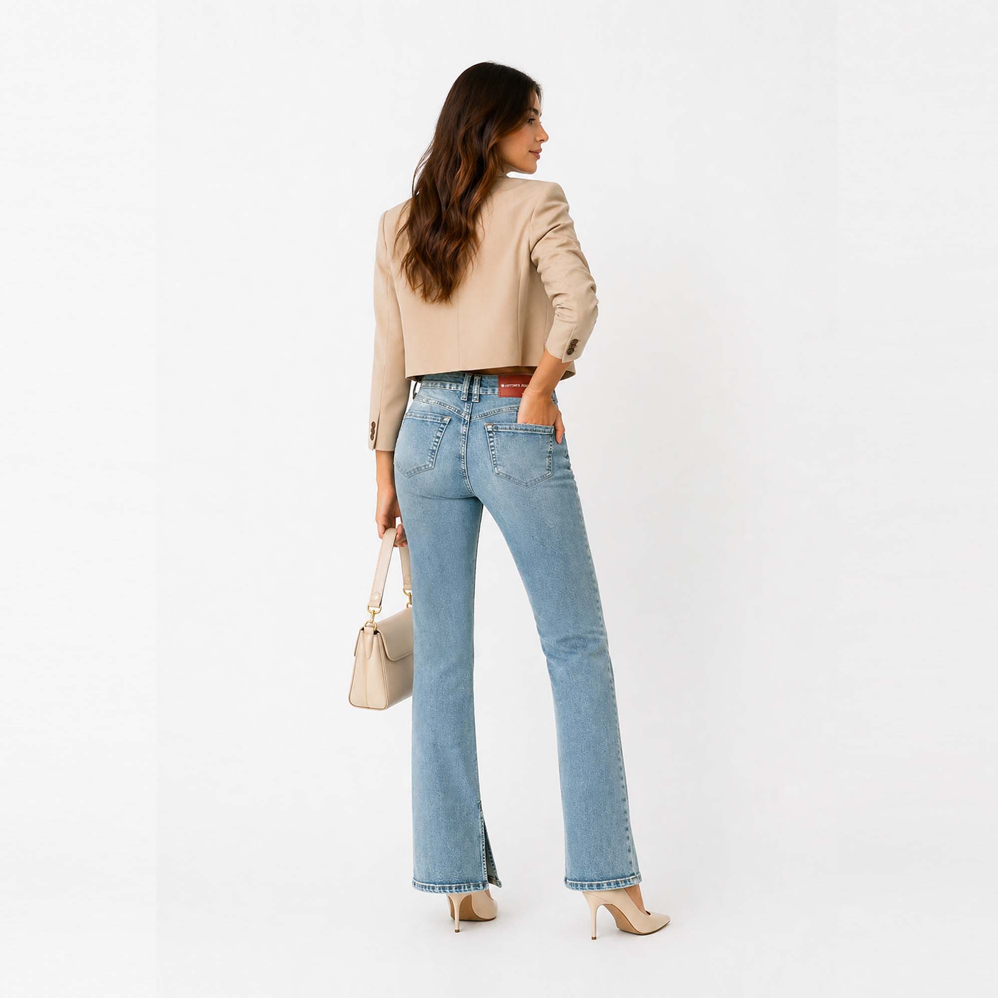 JEAN STRAIGHT PARA MUJER COTTONS JEANS KATHE PETITE - 2