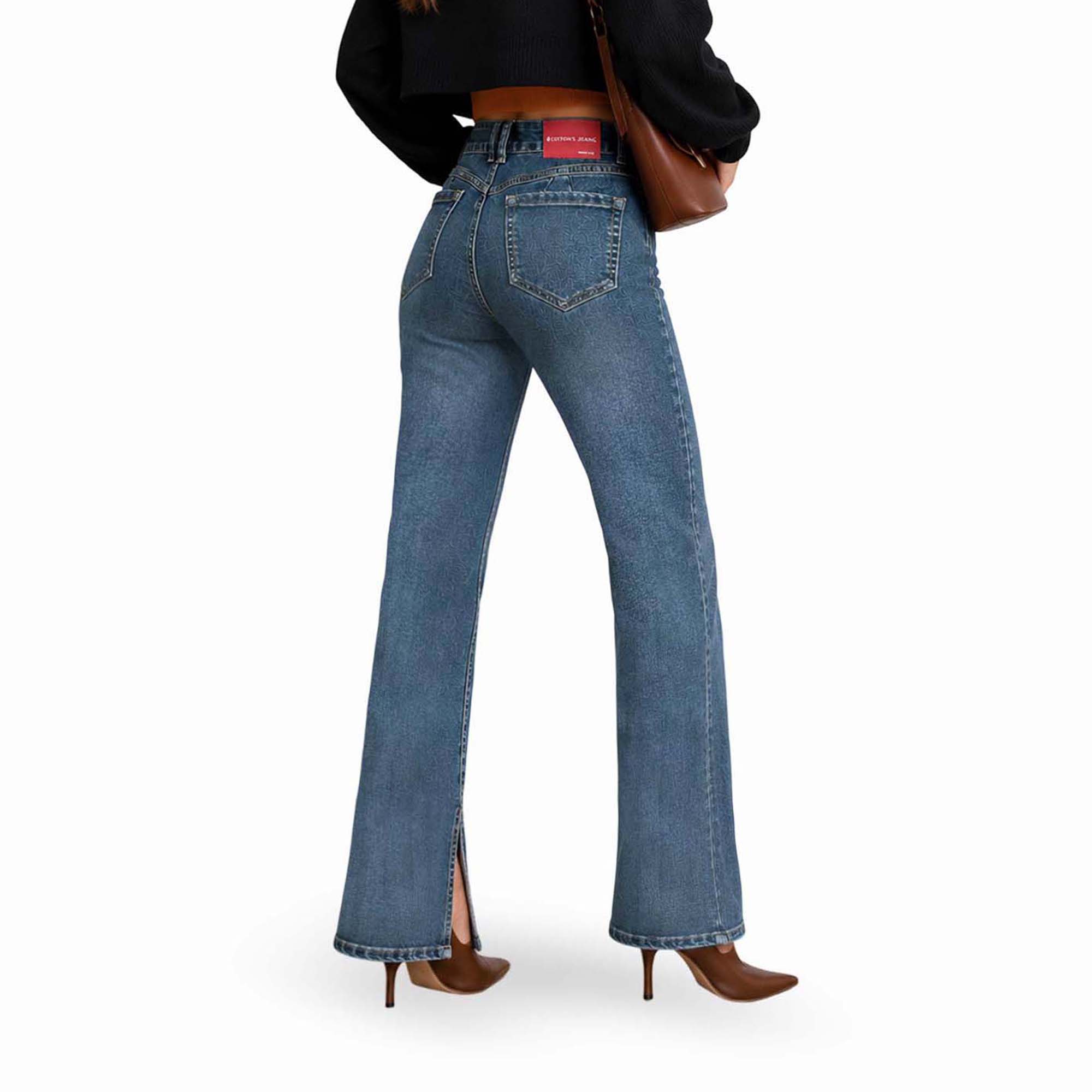 JEAN STRAIGHT PARA MUJER COTTONS JEANS KATHE PETITE - 3