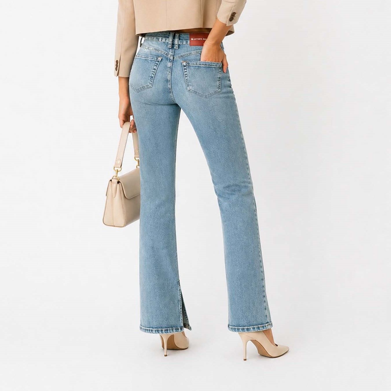 JEAN STRAIGHT PARA MUJER COTTONS JEANS KATHE PETITE - 4