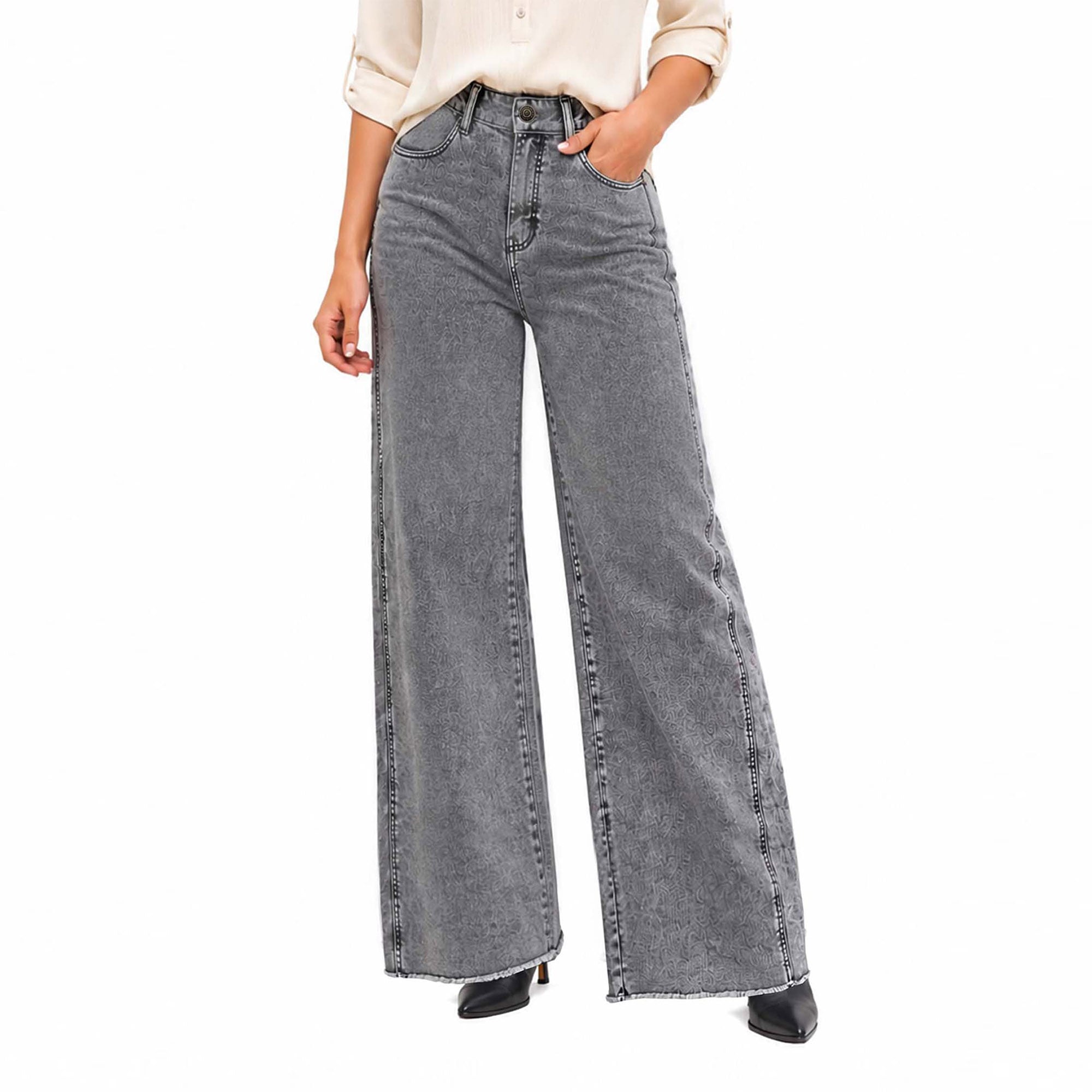JEAN WIDE LEG PARA MUJER COTTONS JEANS FLAVIA TALL - 2