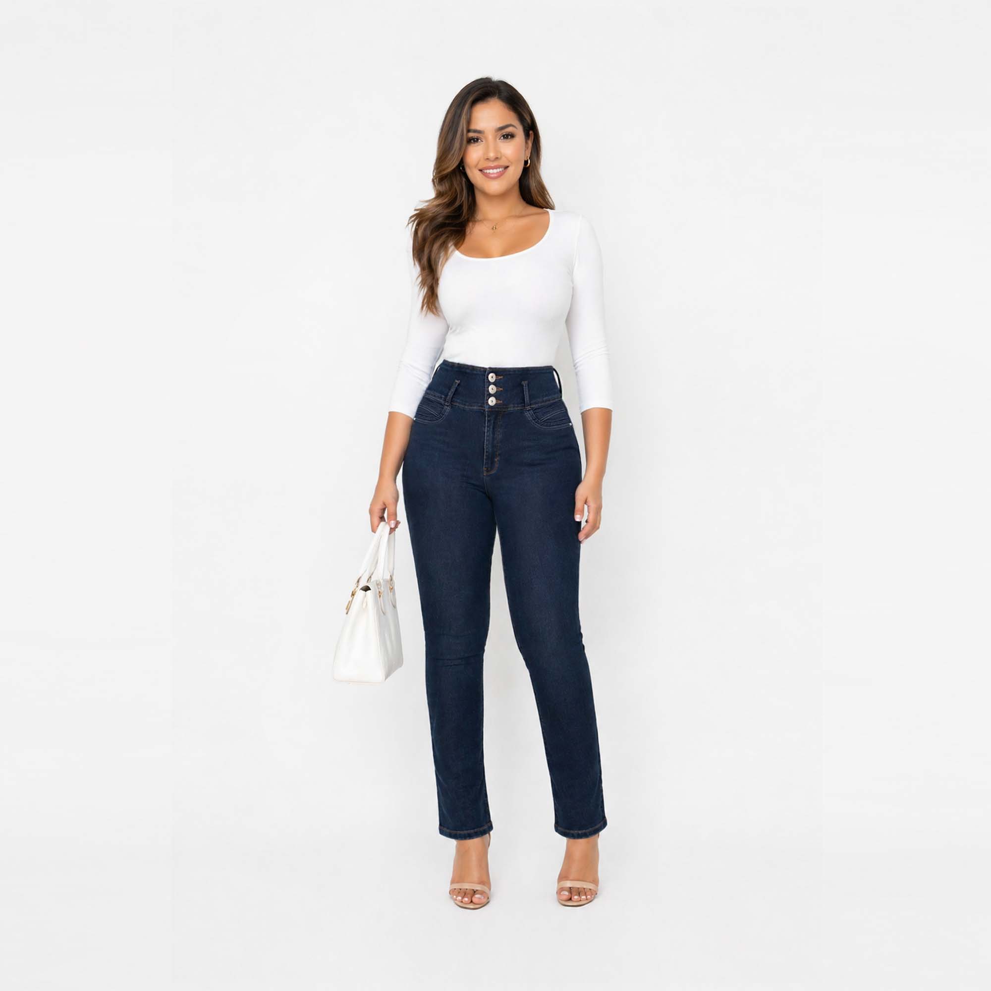 JEAN SLIM PARA MUJER COTTONS JEANS ELI - 1