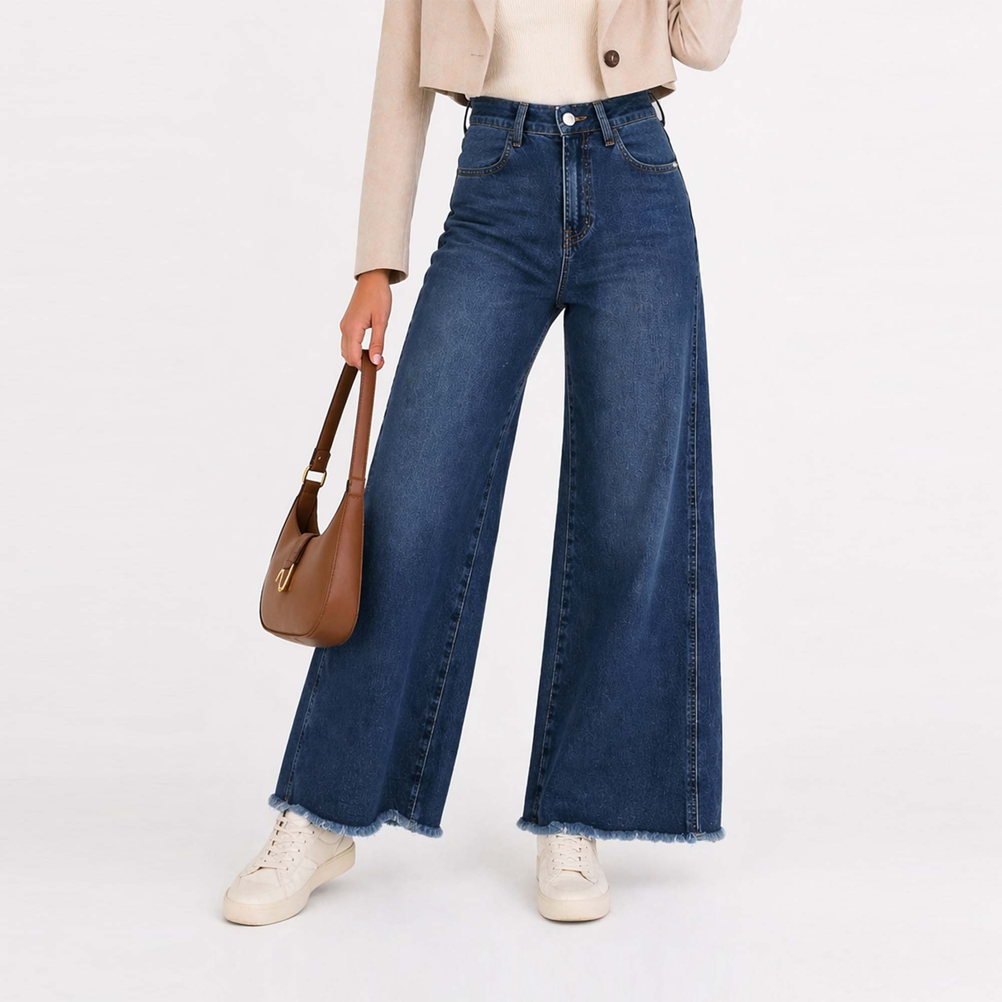 JEAN WIDE LEG PARA MUJER COTTONS JEANS FLAVIA PETITE - 1