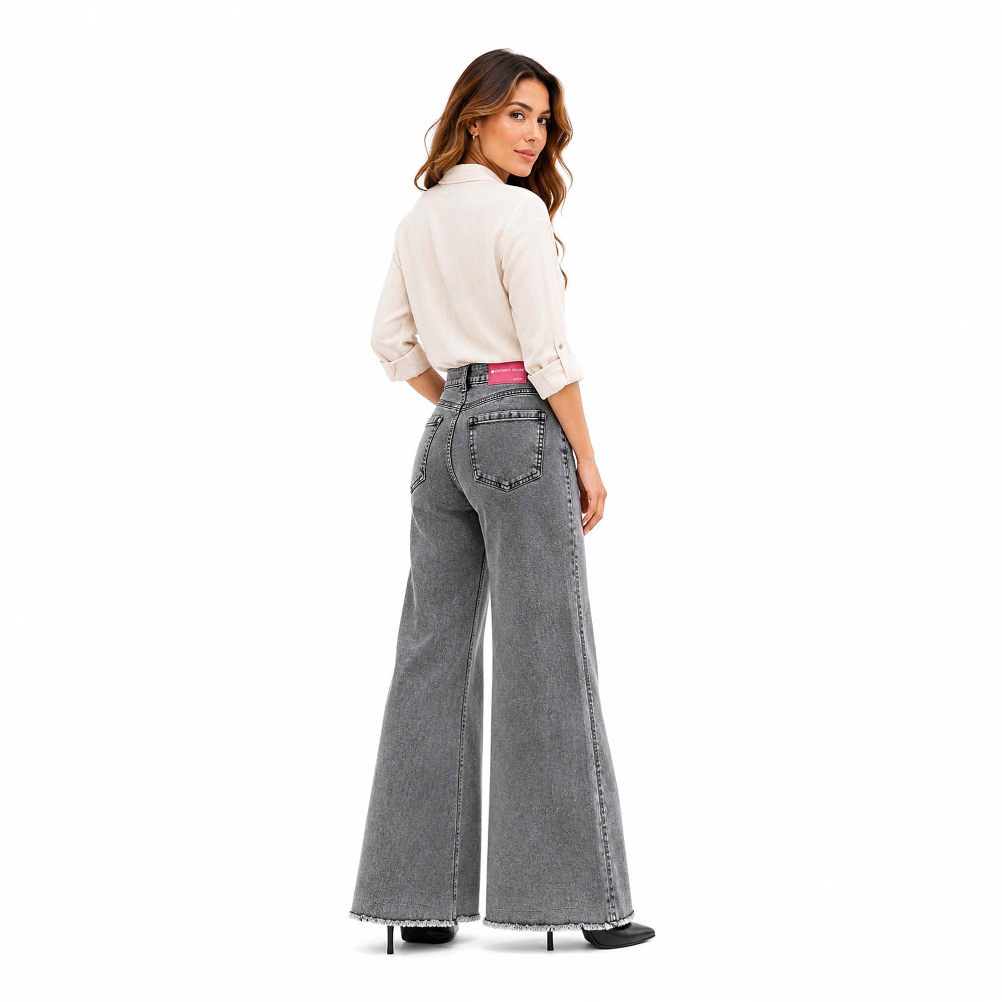 JEAN WIDE LEG PARA MUJER COTTONS JEANS FLAVIA PETITE - 4