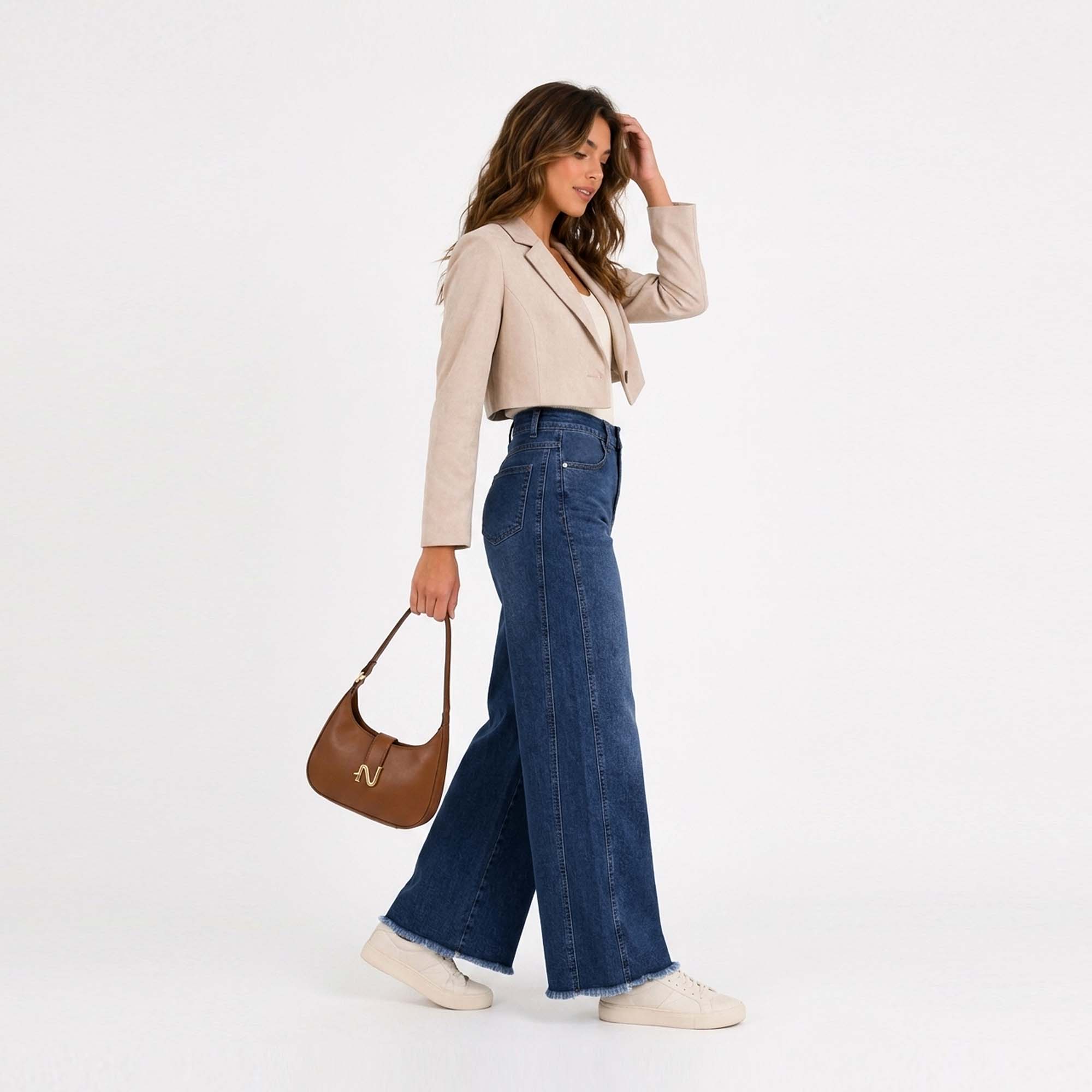 JEAN WIDE LEG PARA MUJER COTTONS JEANS FLAVIA PETITE - 5