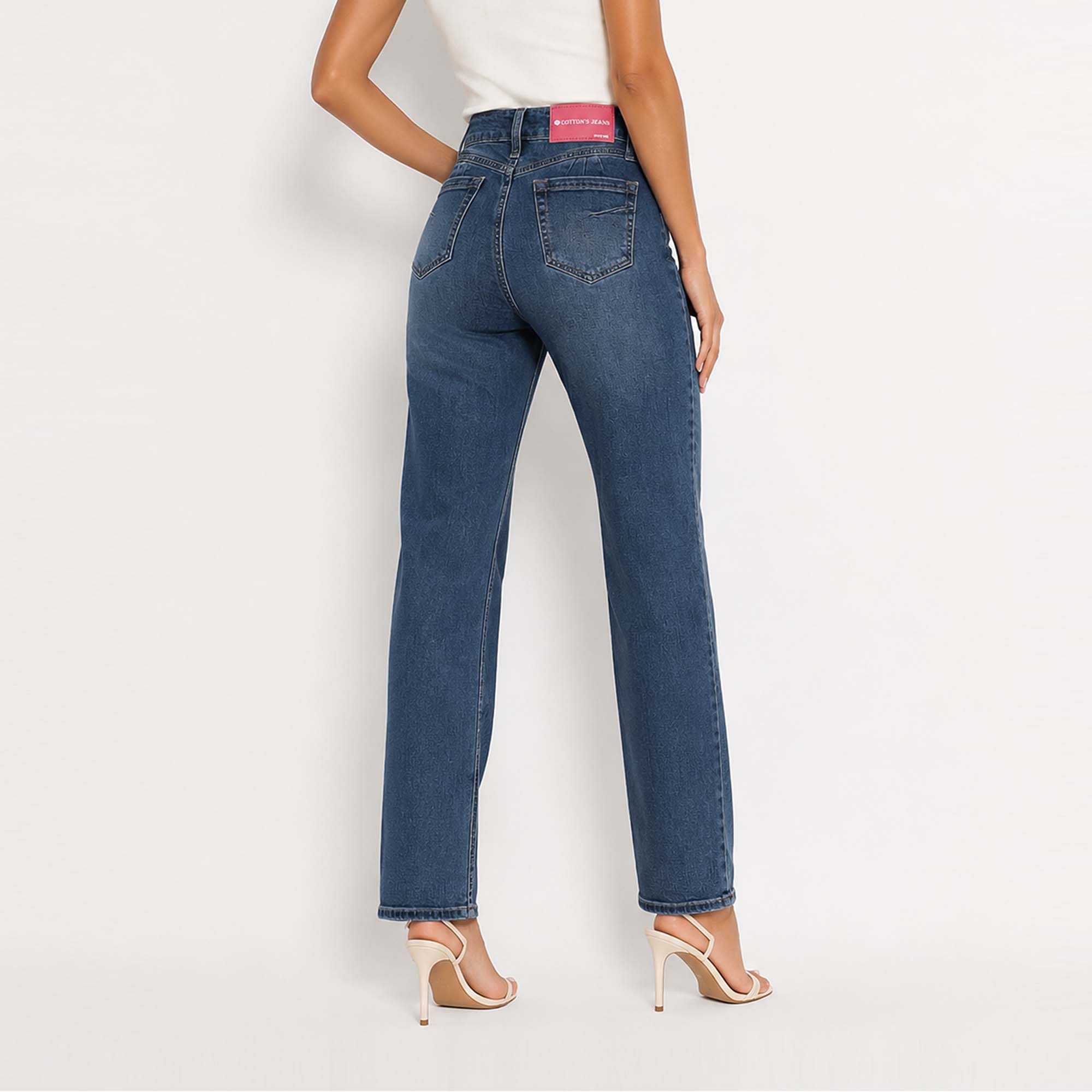 JEAN STRAIGHT PARA MUJER COTTONS JEANS BEATRIZ PETITE - 4