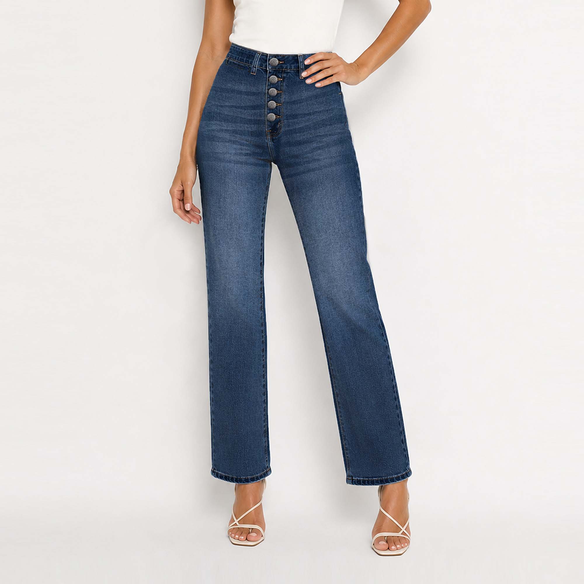 JEAN STRAIGHT PARA MUJER COTTONS JEANS BEATRIZ TALL - 2