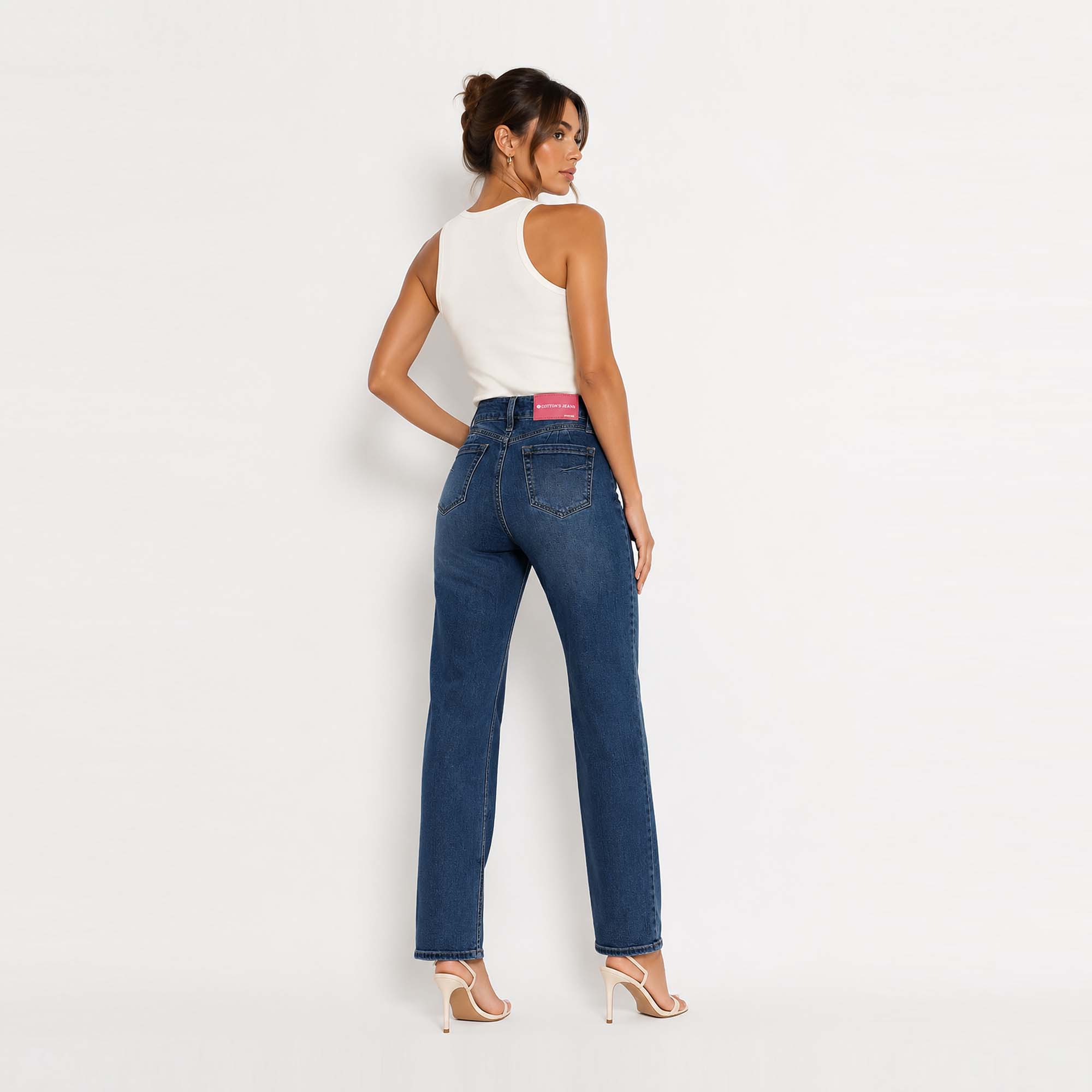 JEAN STRAIGHT PARA MUJER COTTONS JEANS BEATRIZ TALL - 3