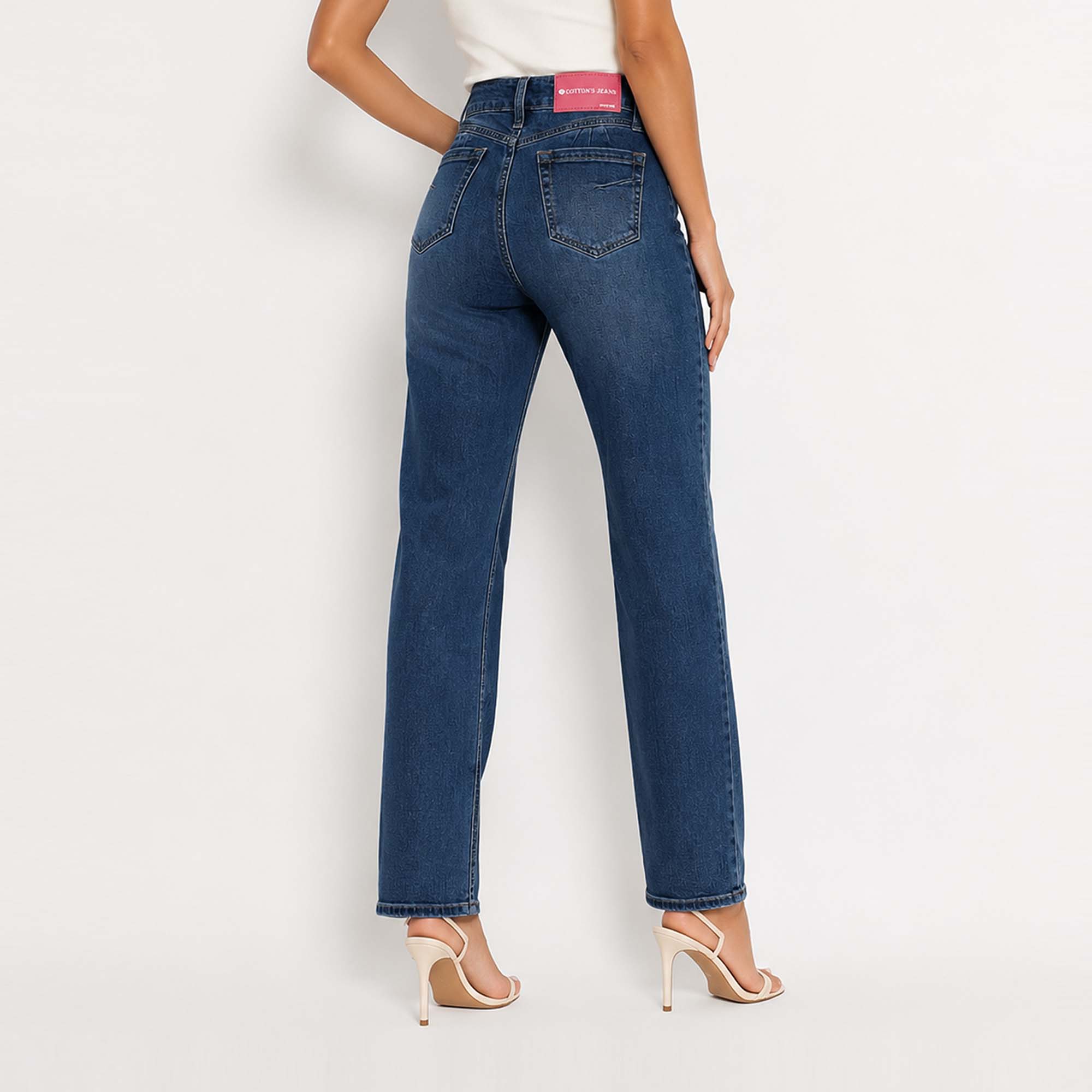 JEAN STRAIGHT PARA MUJER COTTONS JEANS BEATRIZ TALL - 4