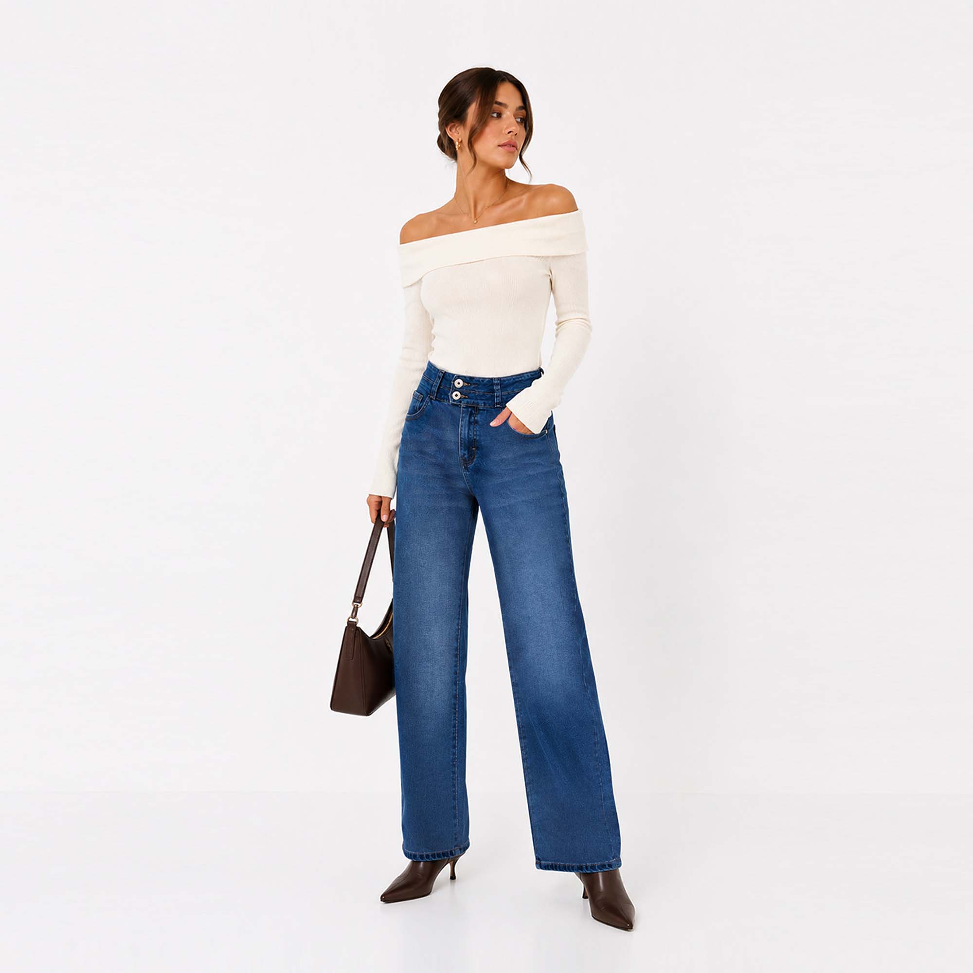 JEAN STRAIGHT PARA MUJER COTTONS JEANS SALLY PETITE - 1