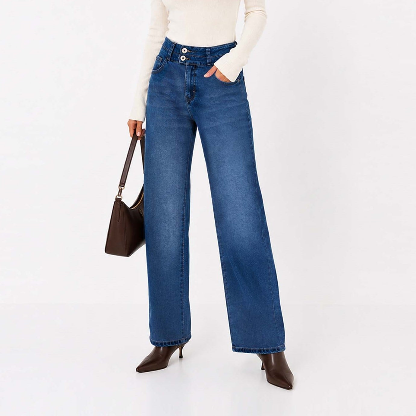 JEAN STRAIGHT PARA MUJER COTTONS JEANS SALLY PETITE - 2