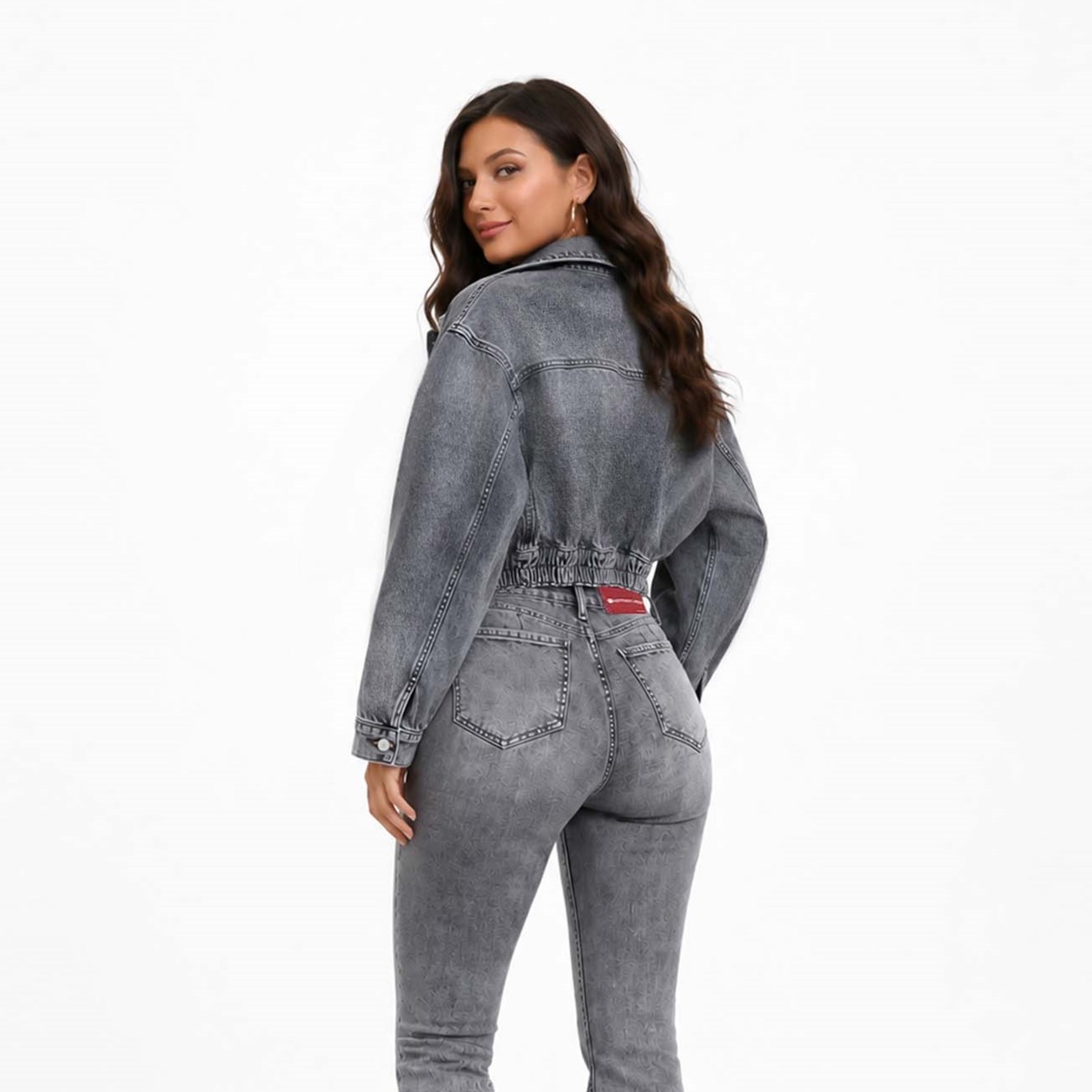 CASACA CROP PARA MUJER COTTONS JEANS XIME - 4