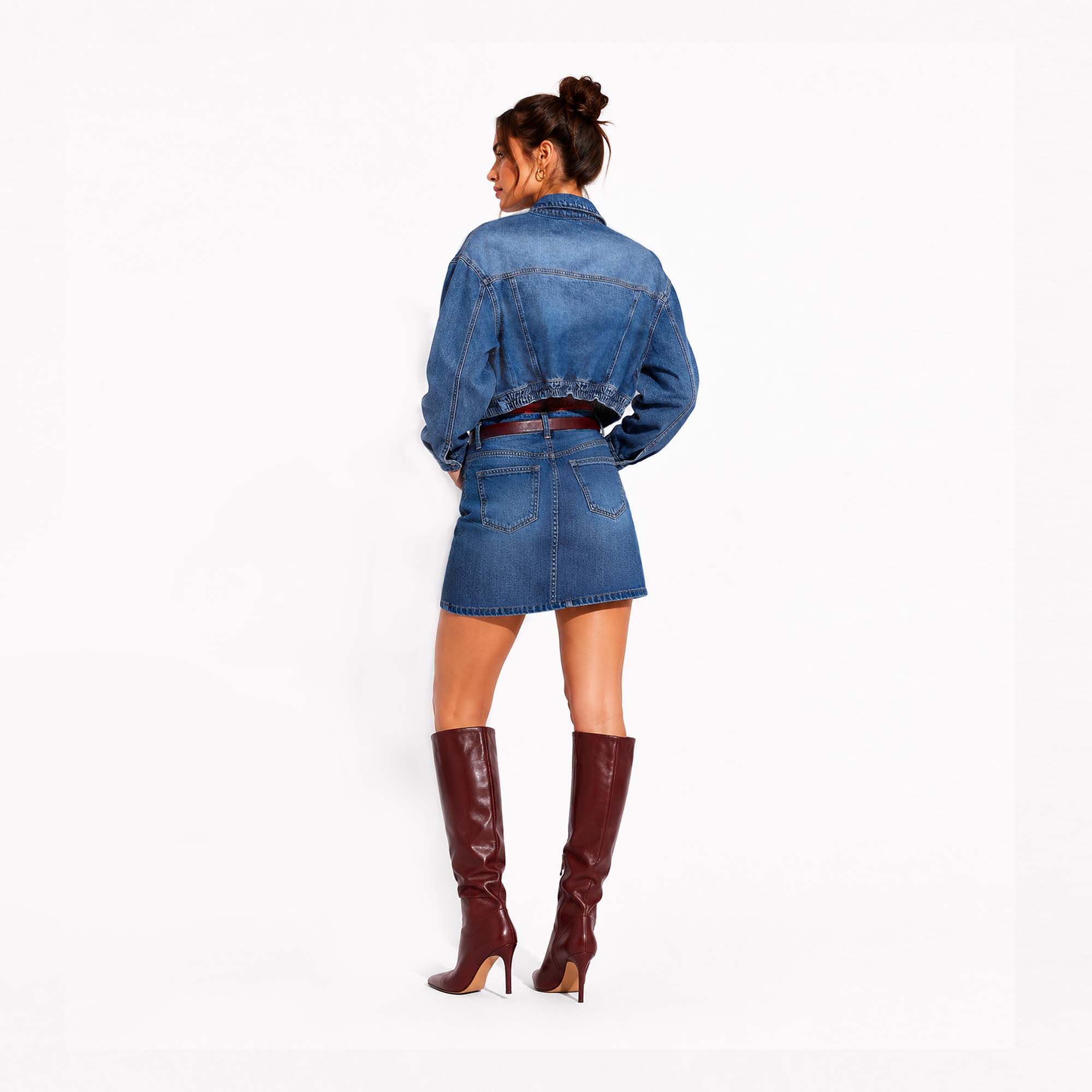 CASACA CROP PARA MUJER COTTONS JEANS XIME - 4