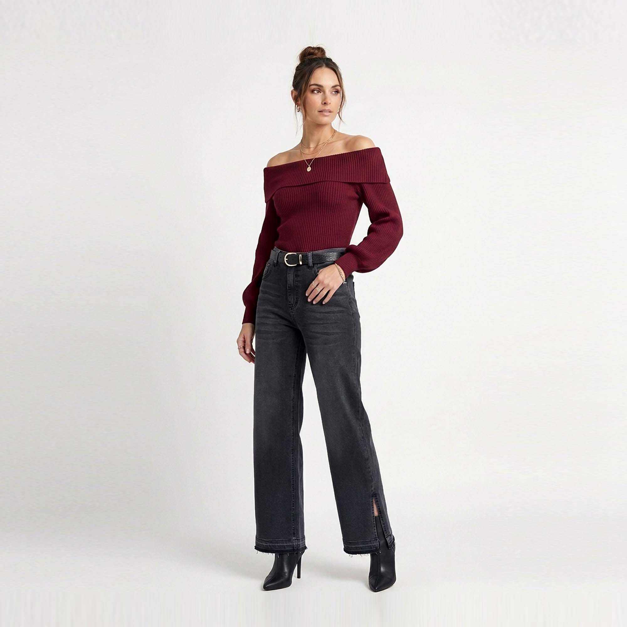 JEAN WIDE LEG PARA MUJER COTTONS JEANS ALANA PETITE - 1