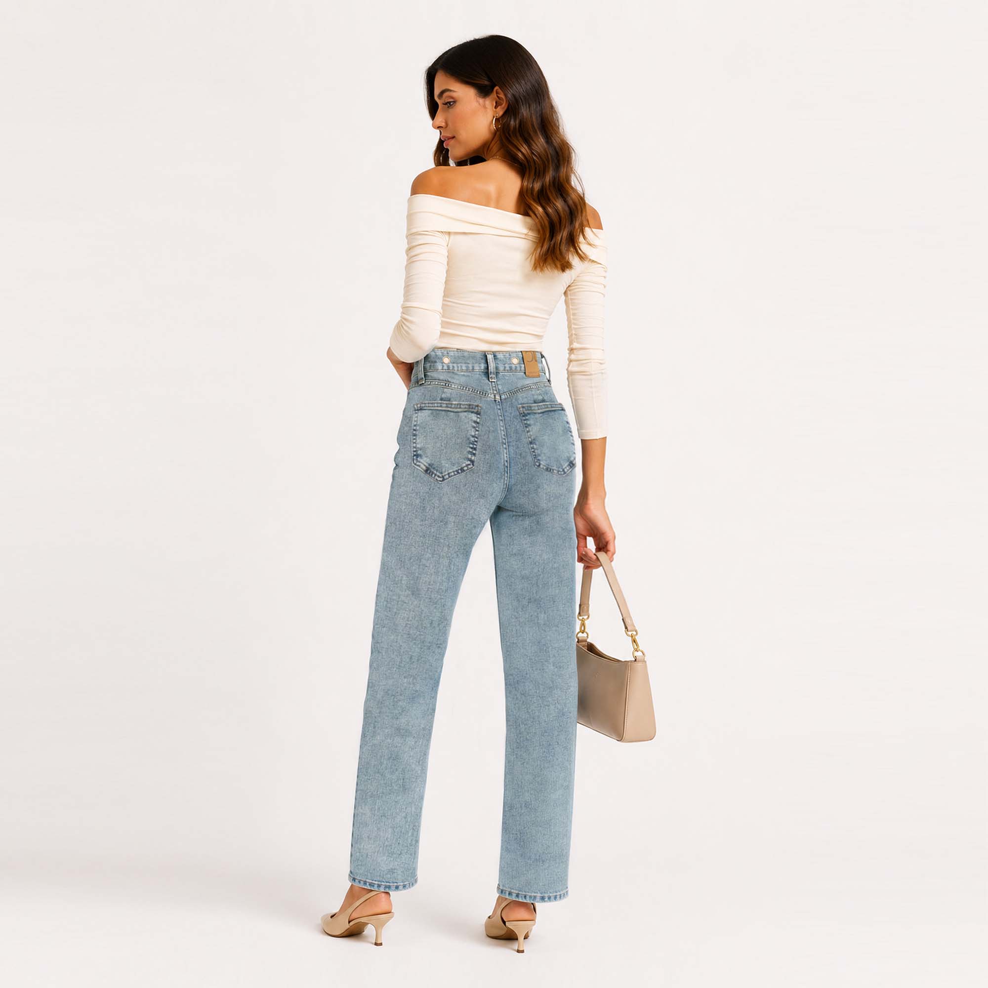 JEAN STRAIGHT PARA MUJER COTTONS JEANS MARA TALL - 2