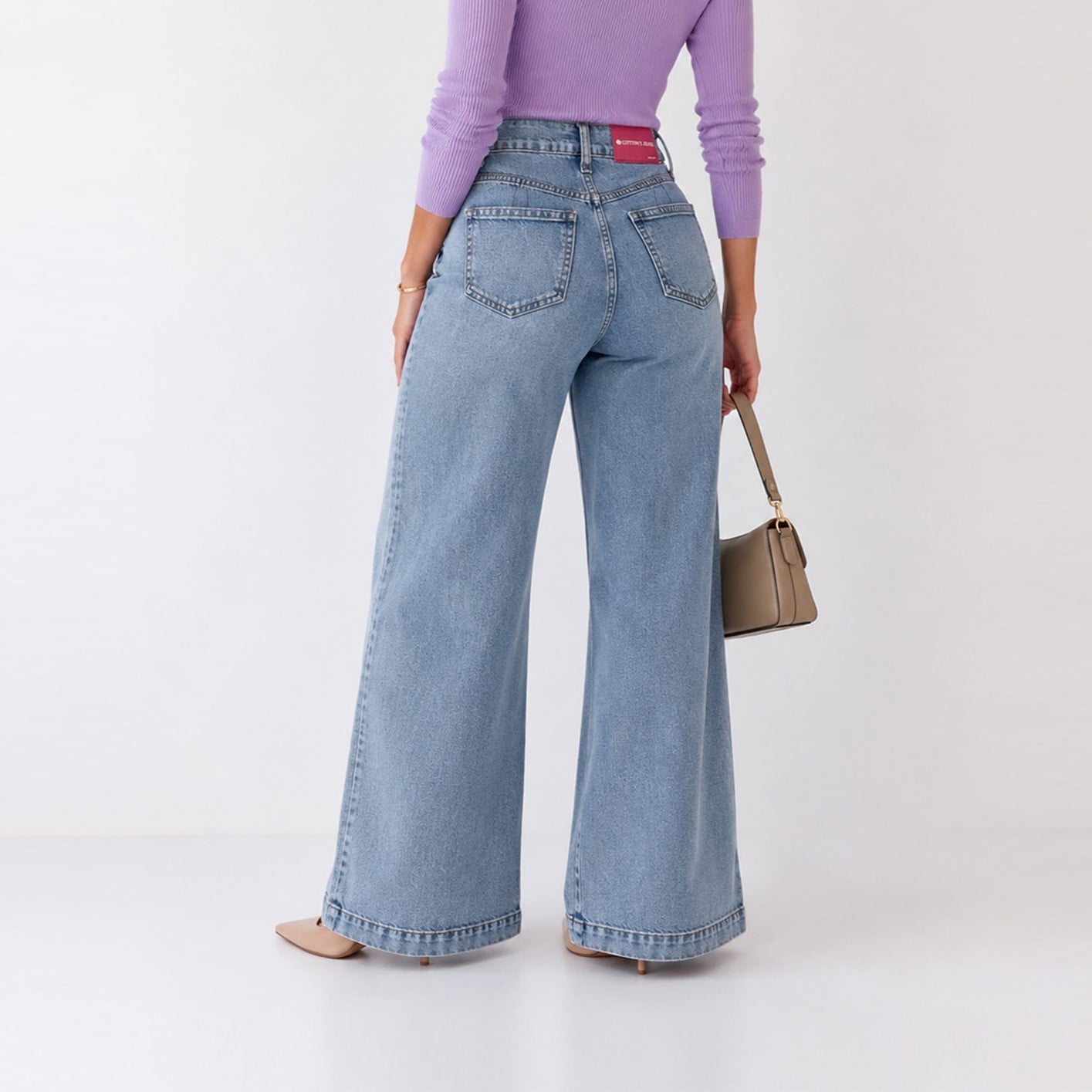 JEAN WIDE LEG PARA MUJER COTTONS JEANS MAYA PETITE - 3