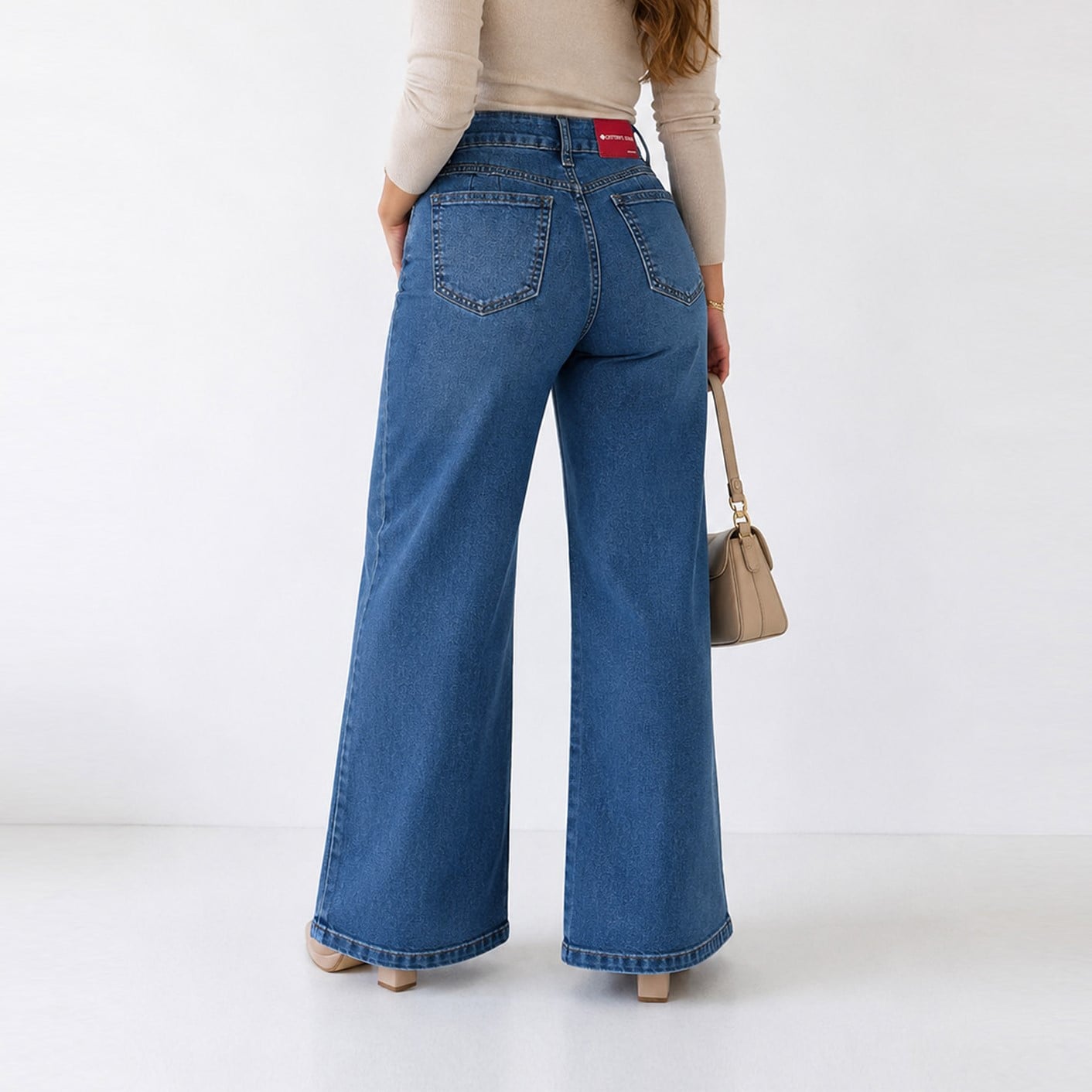 JEAN WIDE LEG PARA MUJER COTTONS JEANS MAYA PETITE - 4