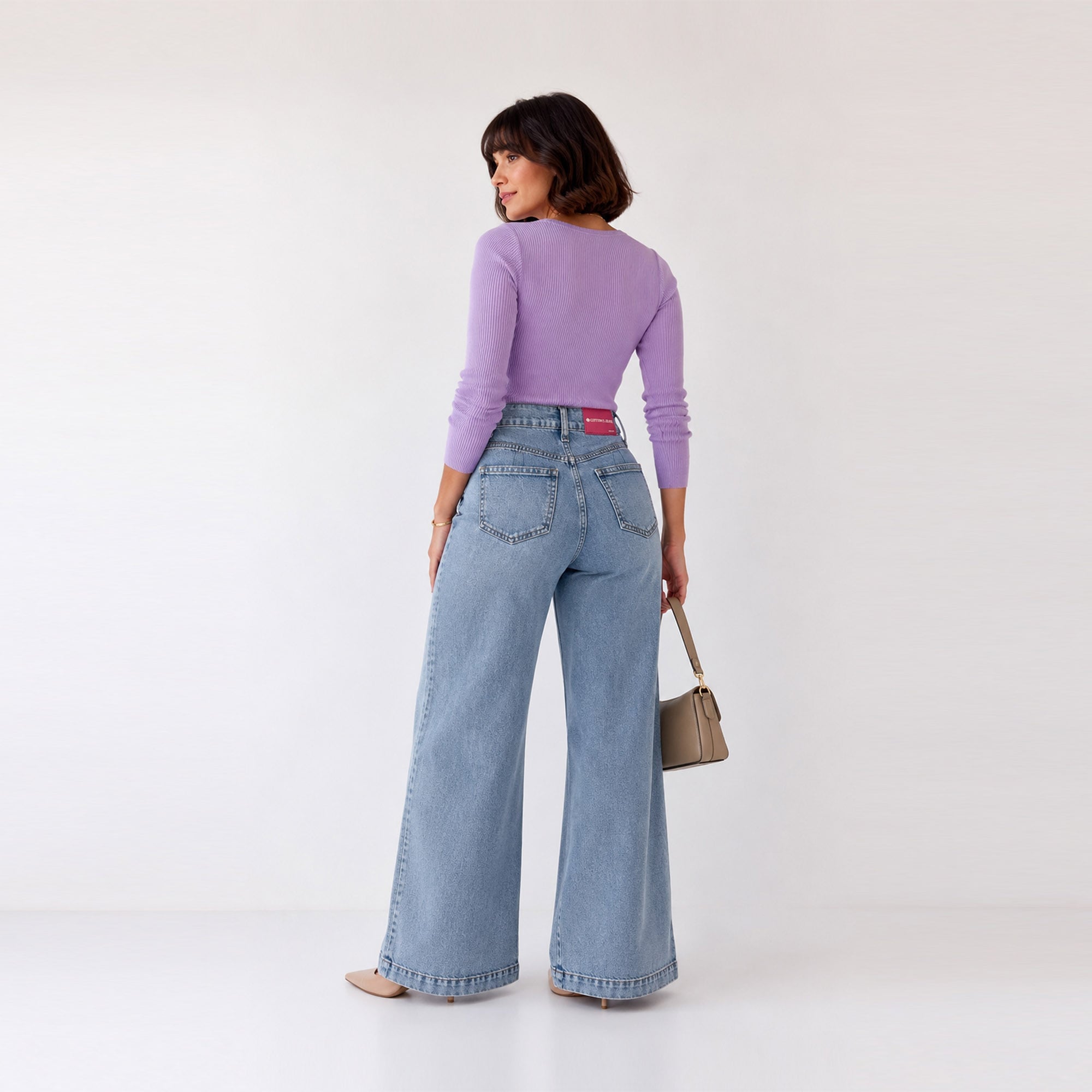 JEAN WIDE LEG PARA MUJER COTTONS JEANS MAYA PETITE - 4
