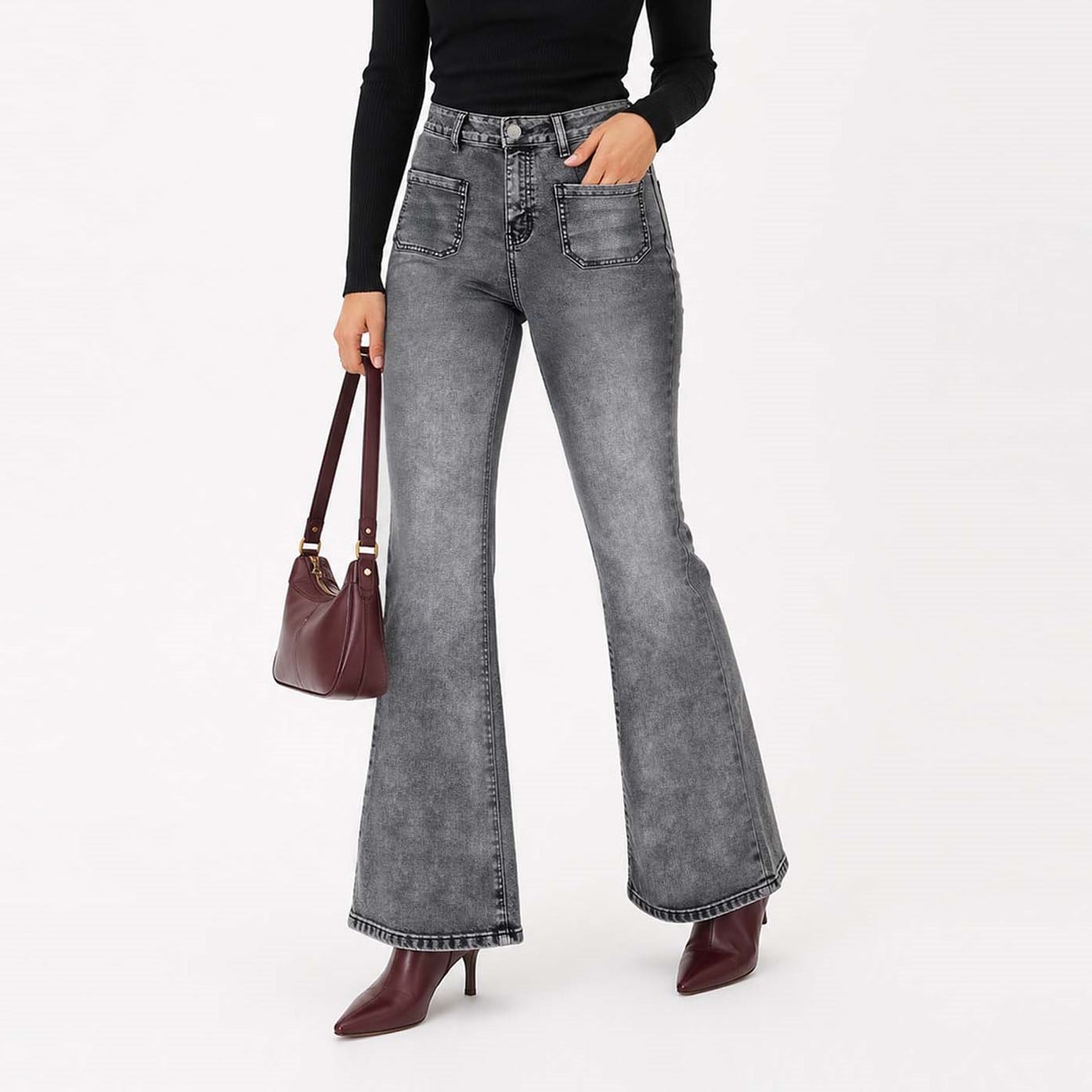 JEAN FLARE PARA MUJER COTTONS JEANS PRIA TALL - 1