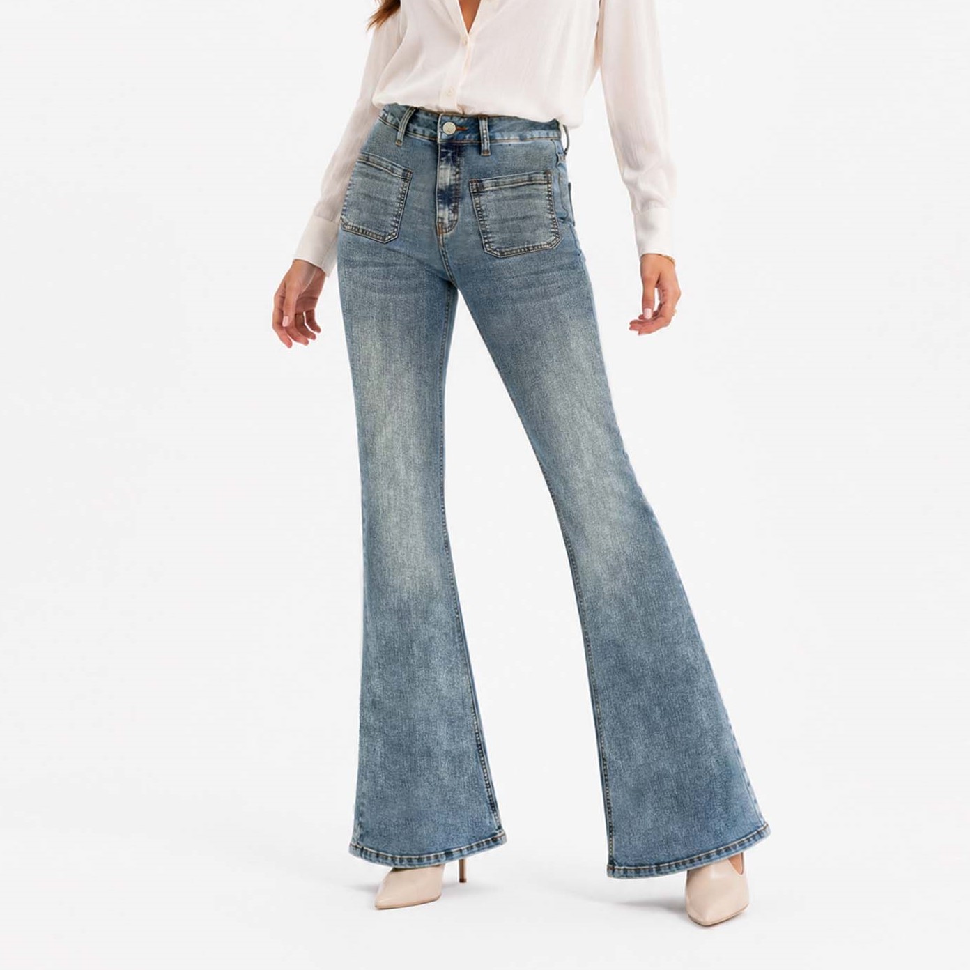 JEAN FLARE PARA MUJER COTTONS JEANS PRIA TALL - 1