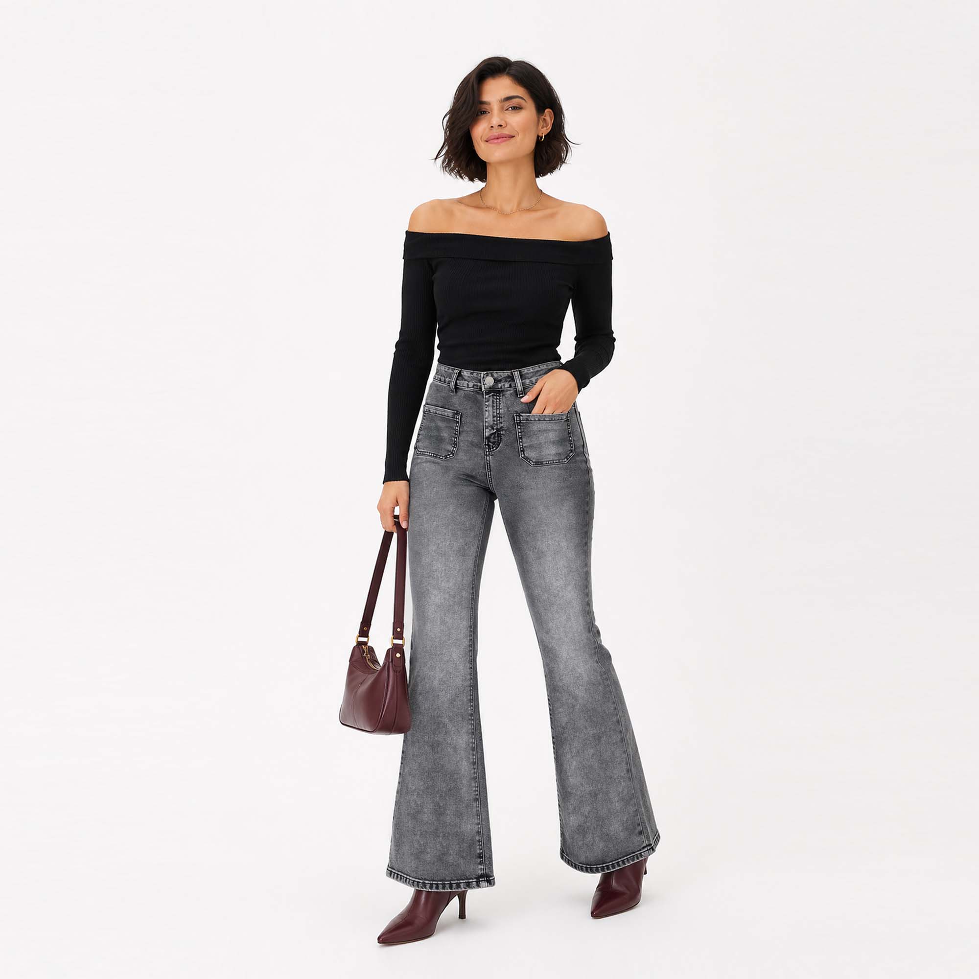 JEAN FLARE PARA MUJER COTTONS JEANS PRIA TALL - 2