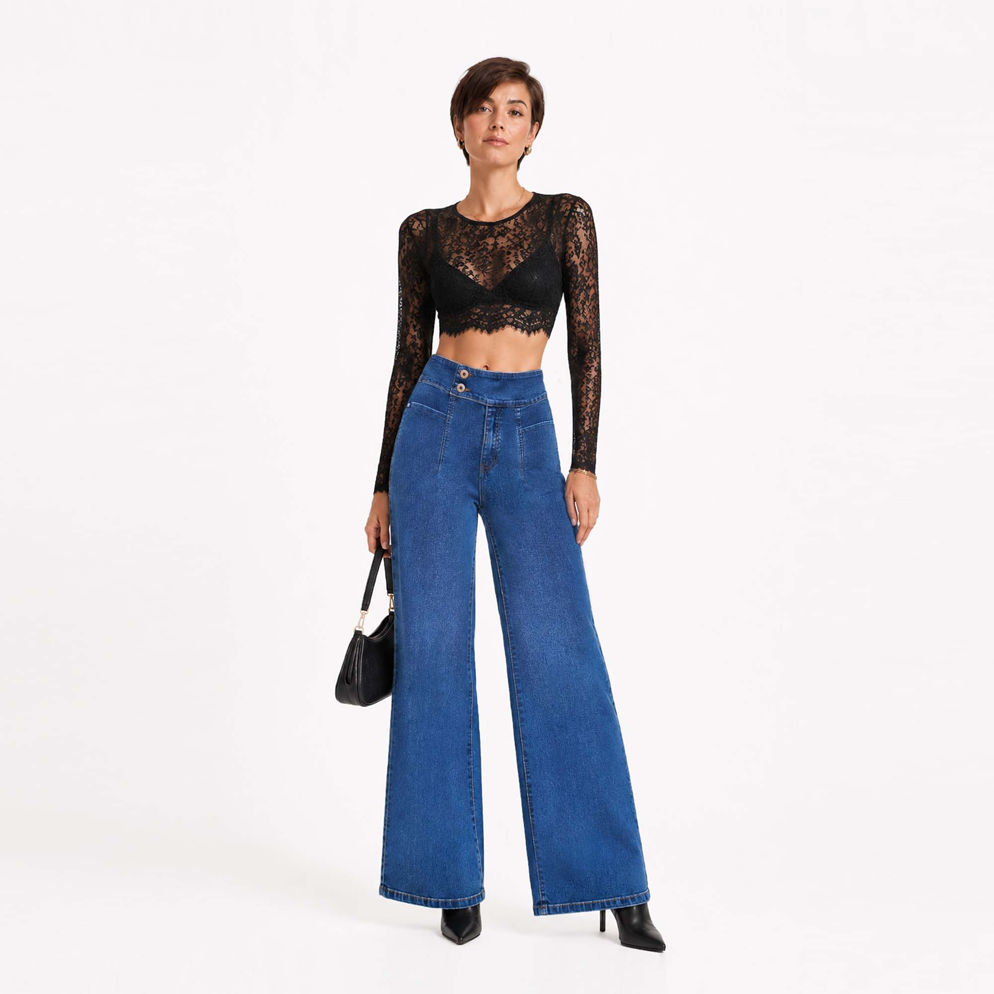 JEAN WIDE LEG PARA MUJER COTTONS JEANS SANDY PETITE - 1