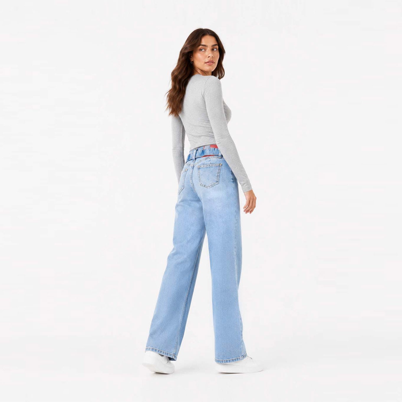 JEAN STRAIGHT PARA MUJER COTTONS JEANS ALISSON PETITE - 3