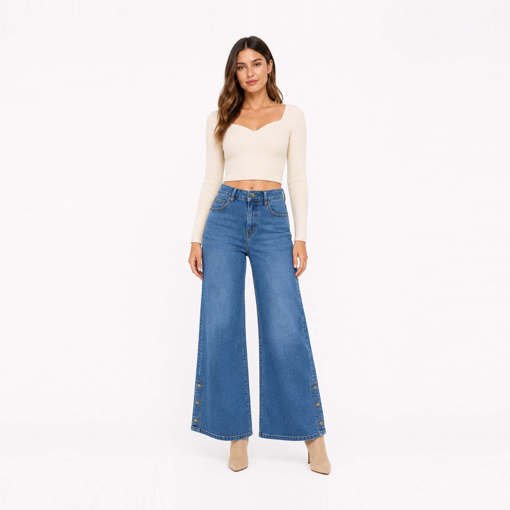 JEAN WIDELEG COTTONS JEANS MAIA PETITE - 2