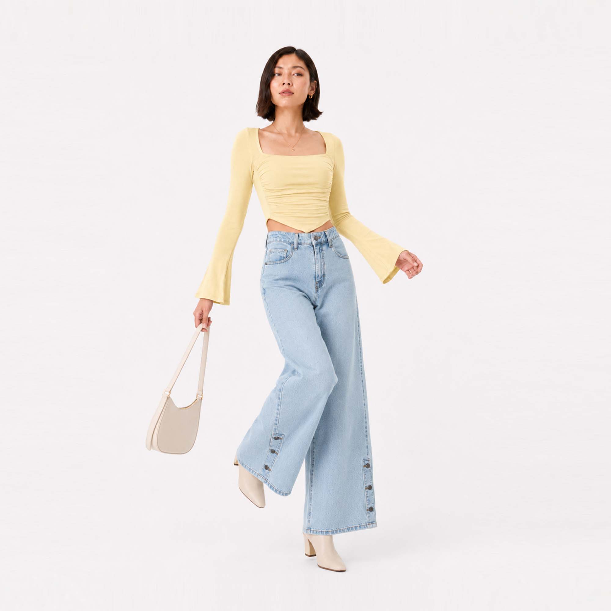 JEAN WIDELEG COTTONS JEANS MAIA PETITE - 3