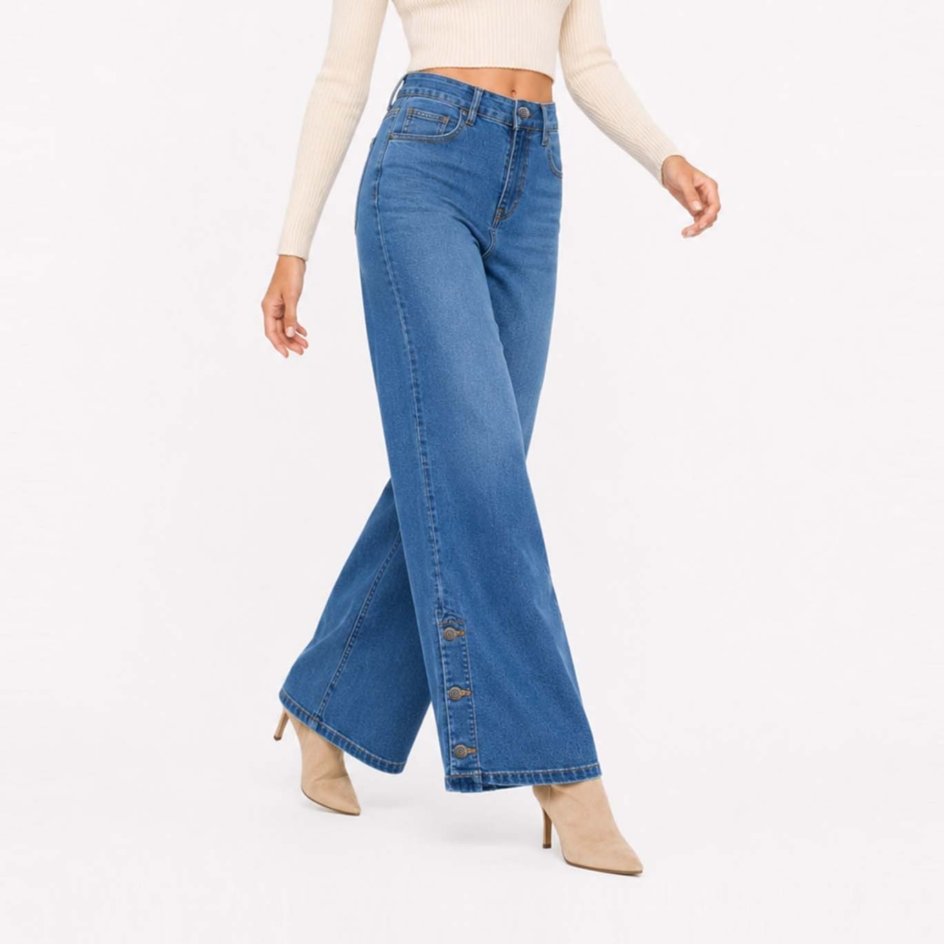 JEAN WIDELEG COTTONS JEANS MAIA PETITE - 4