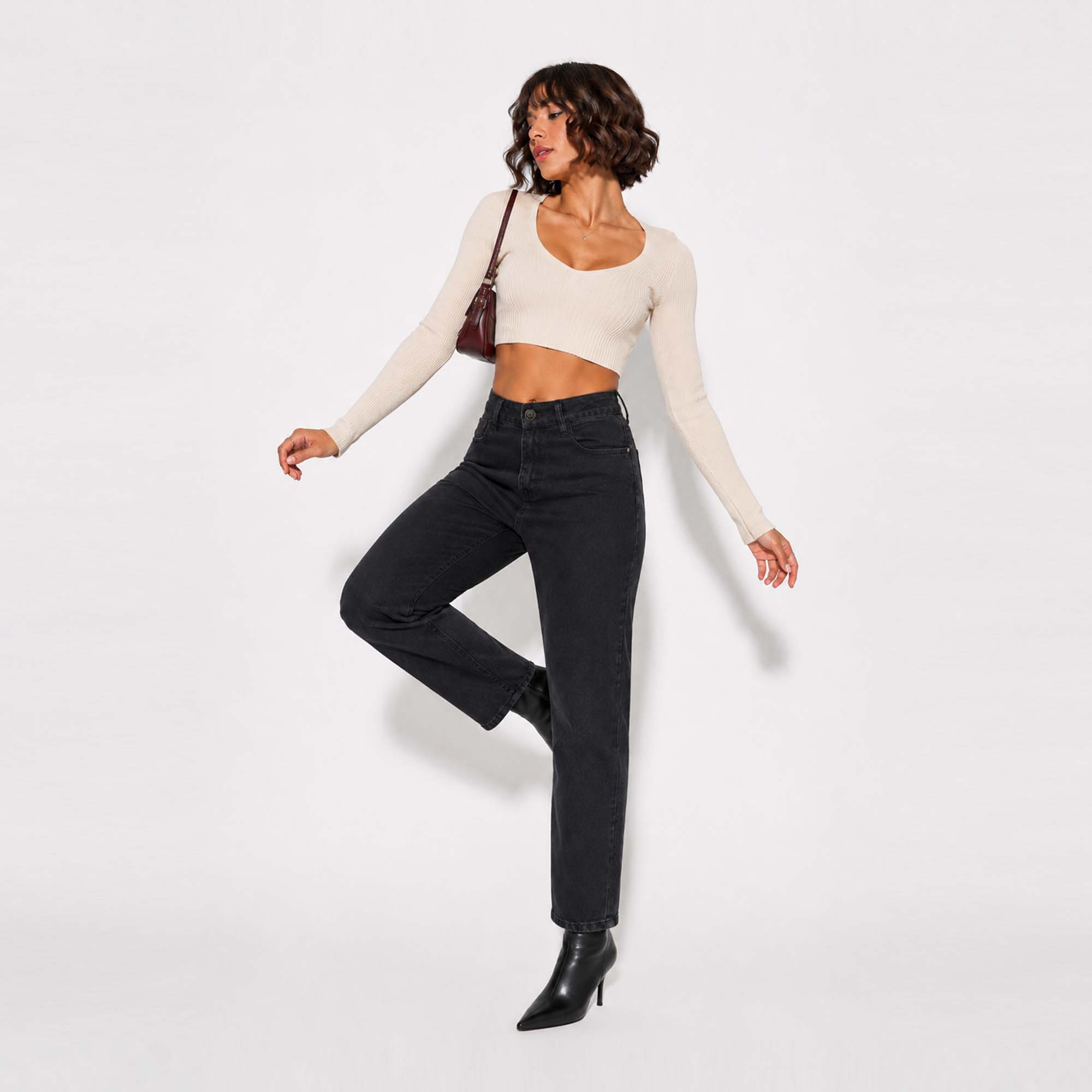 JEAN MOM - STRAIGHT COTTONS JEANS LARA - 2