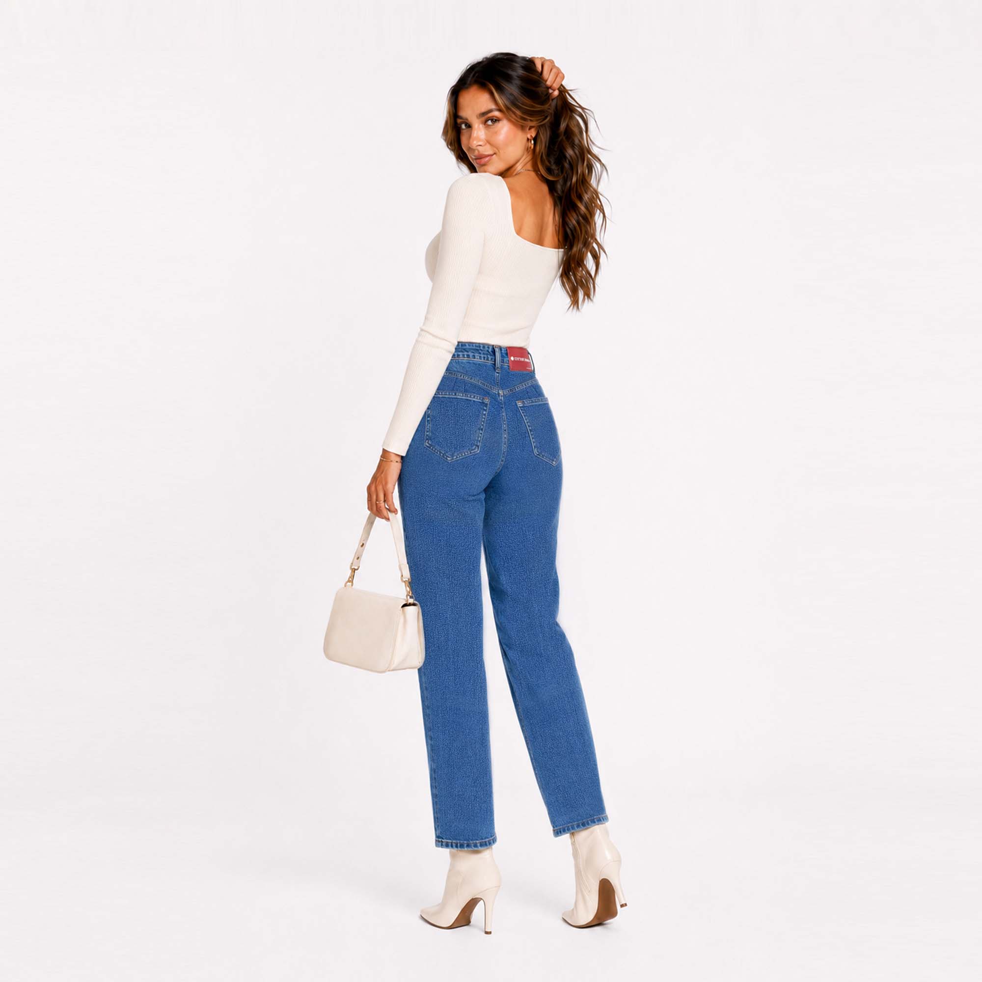JEAN MOM - STRAIGHT COTTONS JEANS LARA - 3