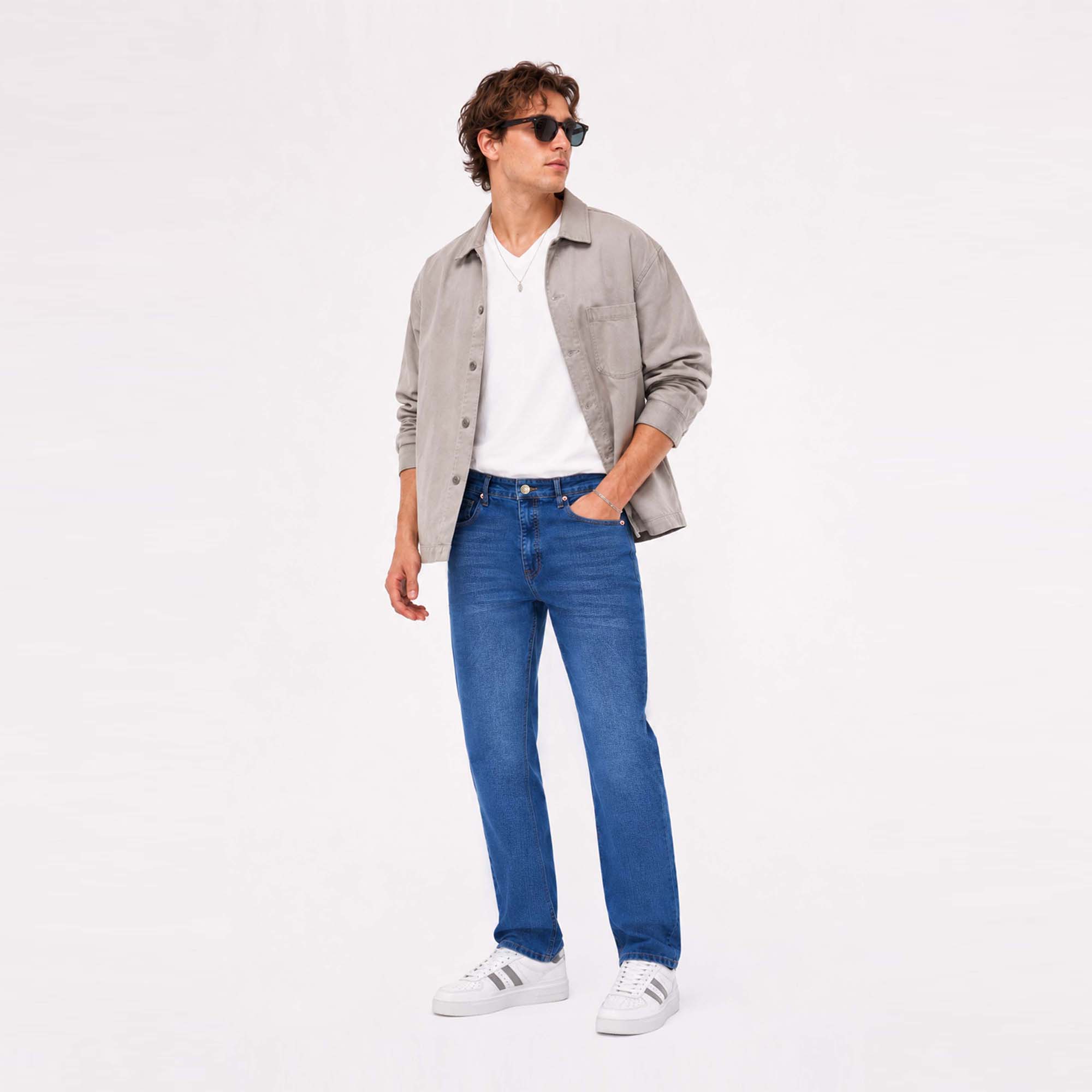 JEAN STRAIGHT PARA HOMBRE COTTONS JEANS BRUNO PETITE - 3