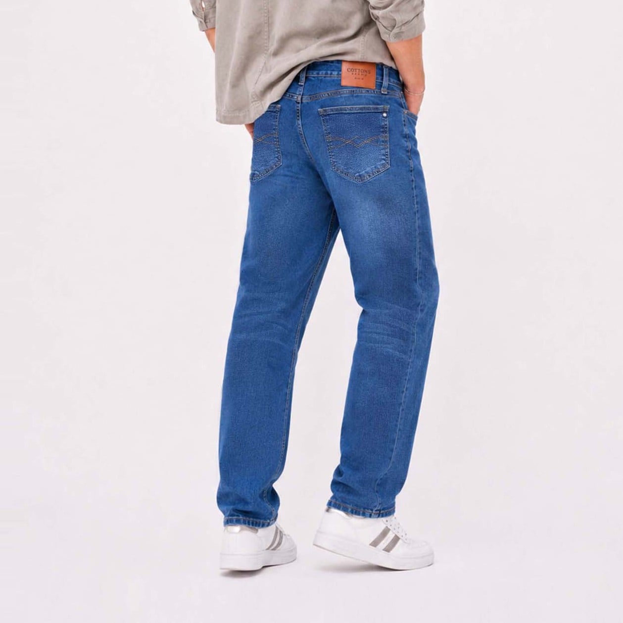JEAN STRAIGHT PARA HOMBRE COTTONS JEANS BRUNO PETITE - 4