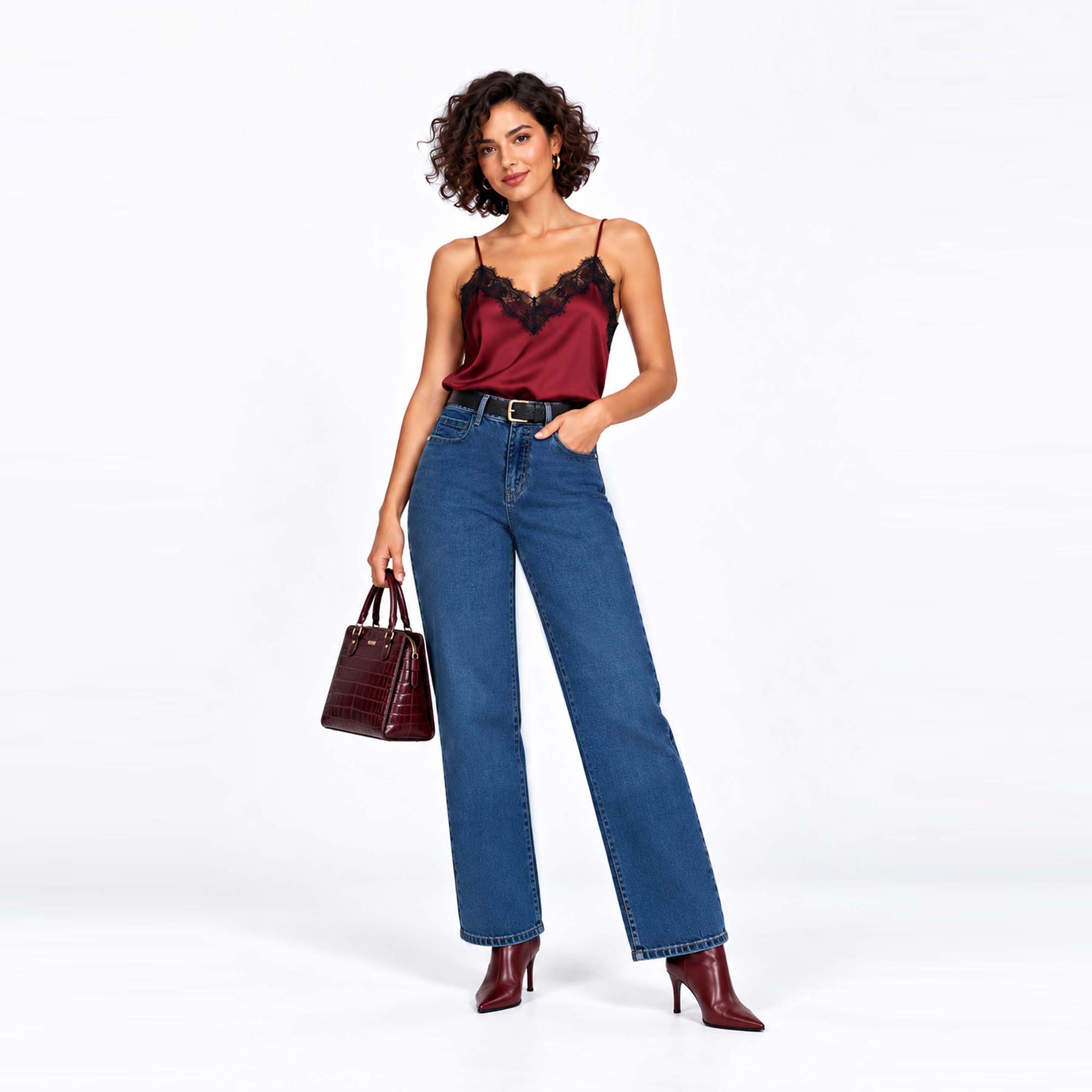 JEAN STRAIGHT COTTONS JEANS PARA MUJER MAR PETITE - 2