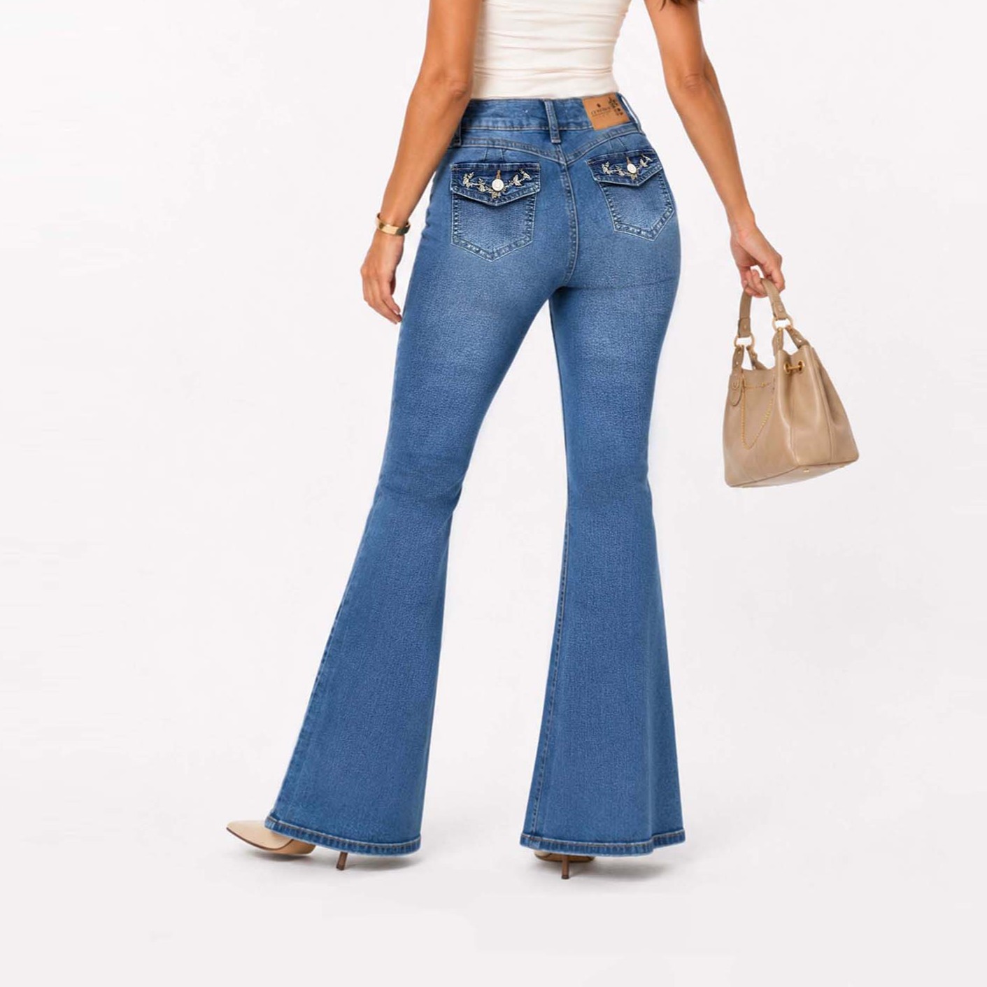JEAN FLARE PARA MUJER COTTONS JEANS SUSY TALL - 4