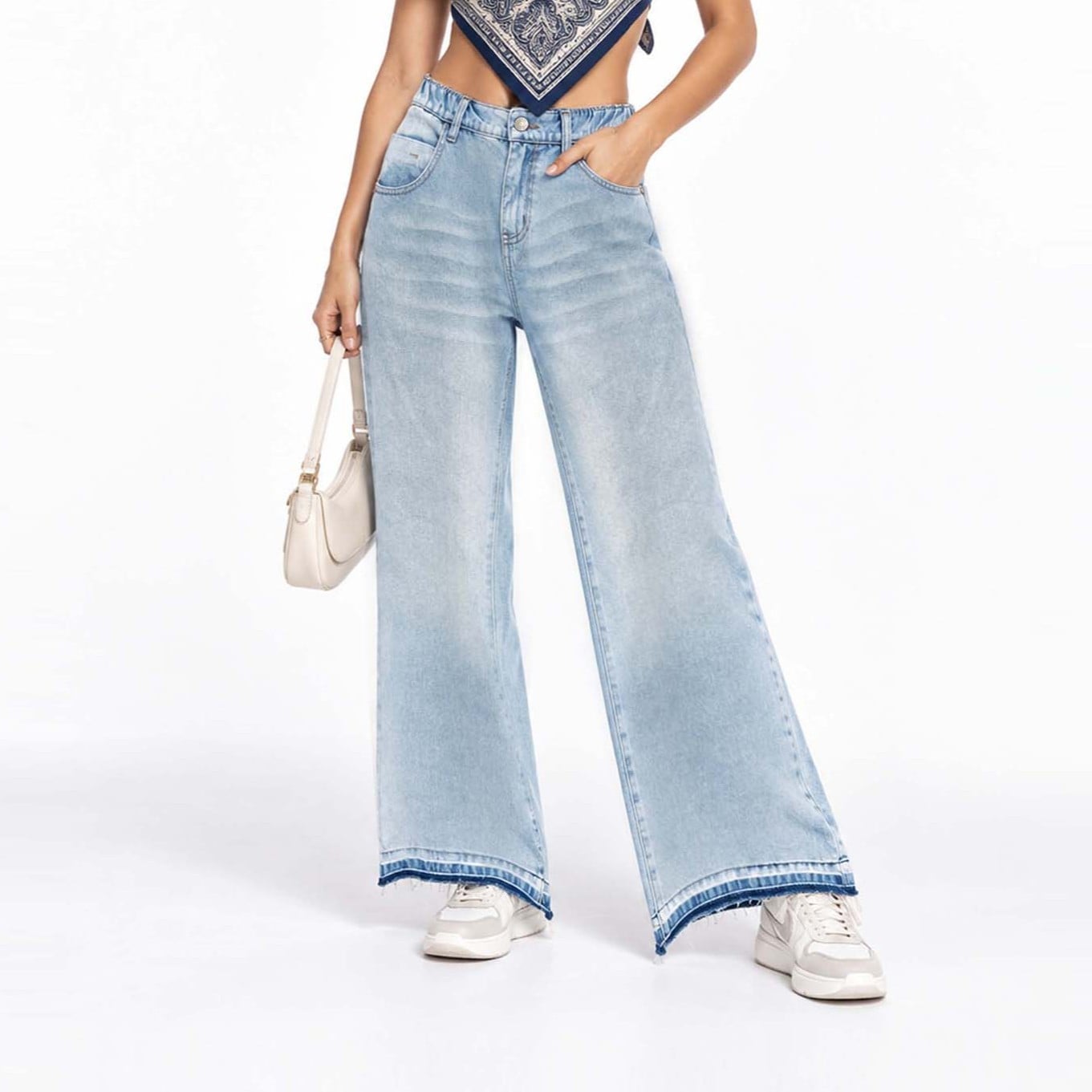 JEAN WIDE LEG PARA MUJER COTTONS JEANS MILU PETITE - 2