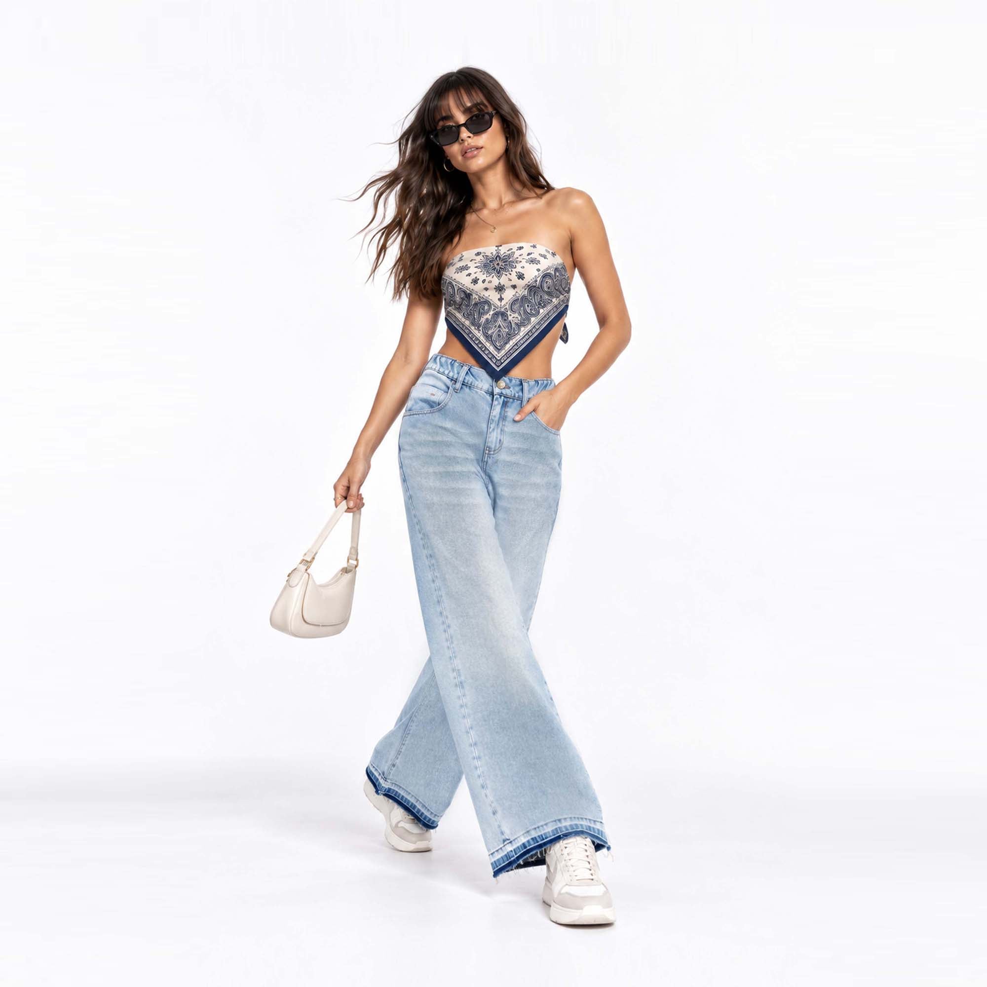 JEAN WIDE LEG PARA MUJER COTTONS JEANS MILU TALL - 3