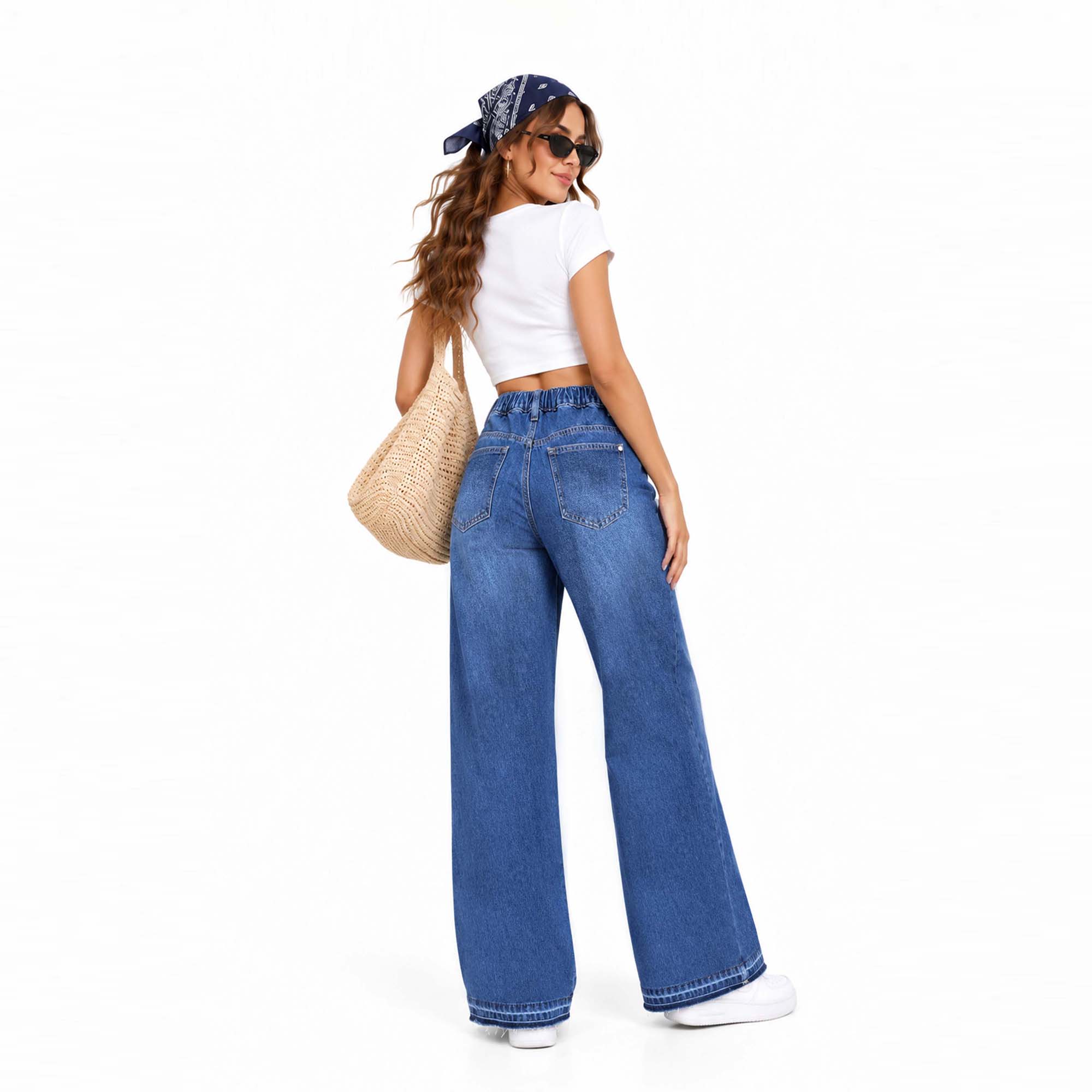 JEAN WIDE LEG PARA MUJER COTTONS JEANS MILU REGULAR - 5