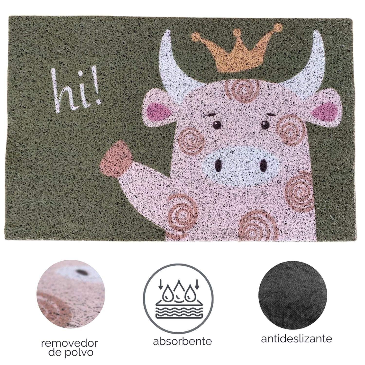 ALFOMBRA TAPETE BIENVENIDA PISO ANTIDESLIZANTE VAQUITA V 84A - 1