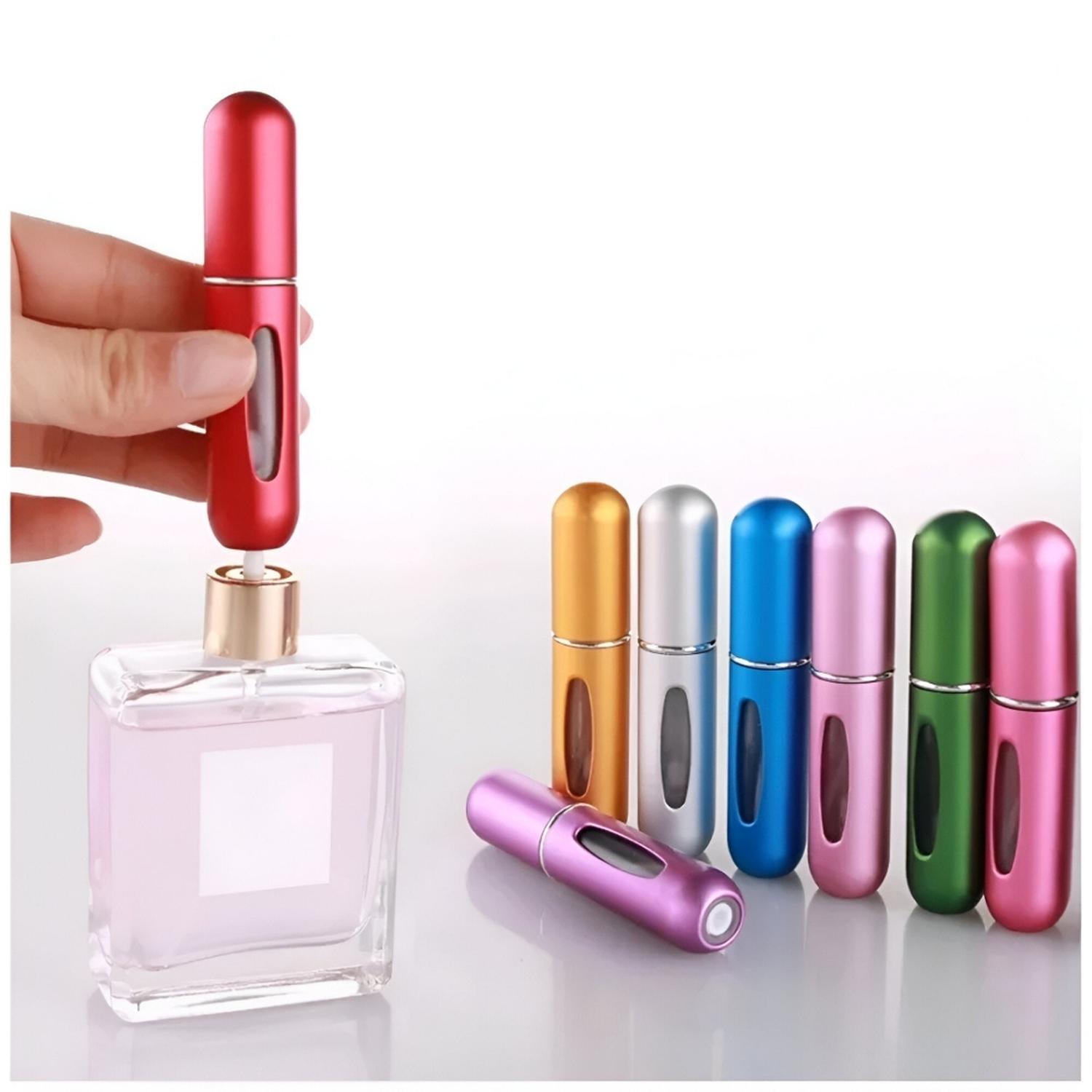 PACK X5 DISPENSADOR ATOMIZADOR DE PERFUME PARA VIAJE RECARGABLE 5ML A15 - 2