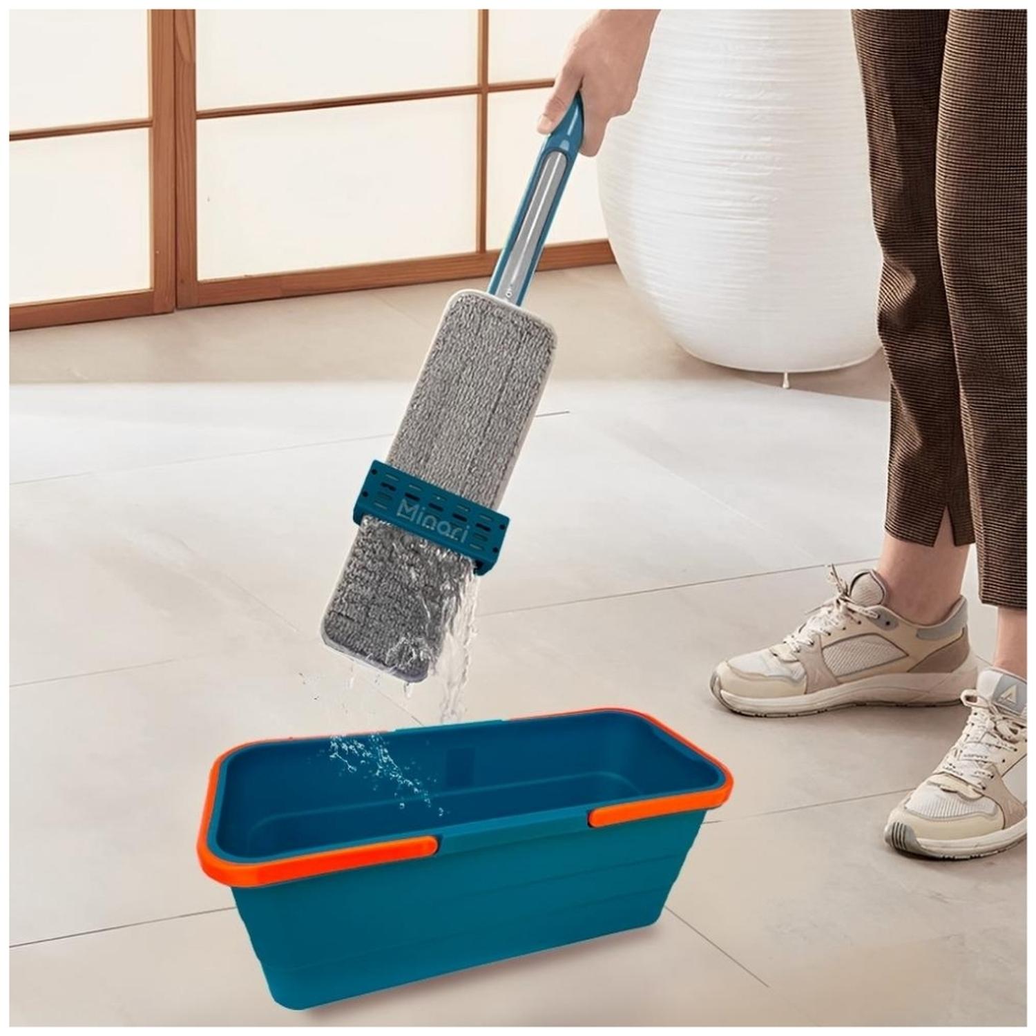 TRAPEADOR ESCURRIDOR CON BALDE EXTRA LARGE PREMIUM AZUL 85T - 2