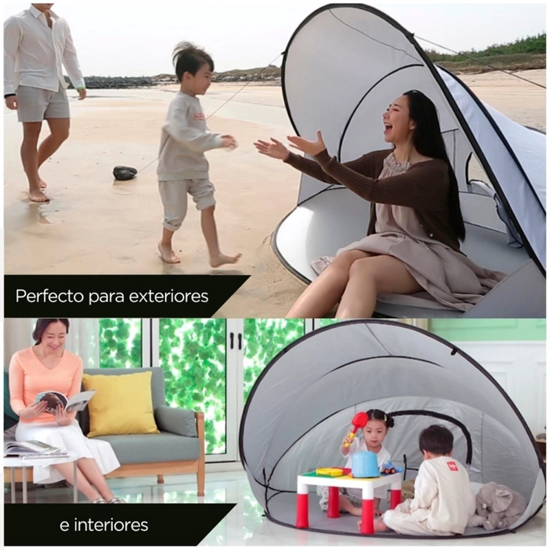CARPA MINARI SOMBRILLA PLEGABLE PLAYA CAMPING PROTECCIÓN UV IMPERMEABLE CP6 - 3